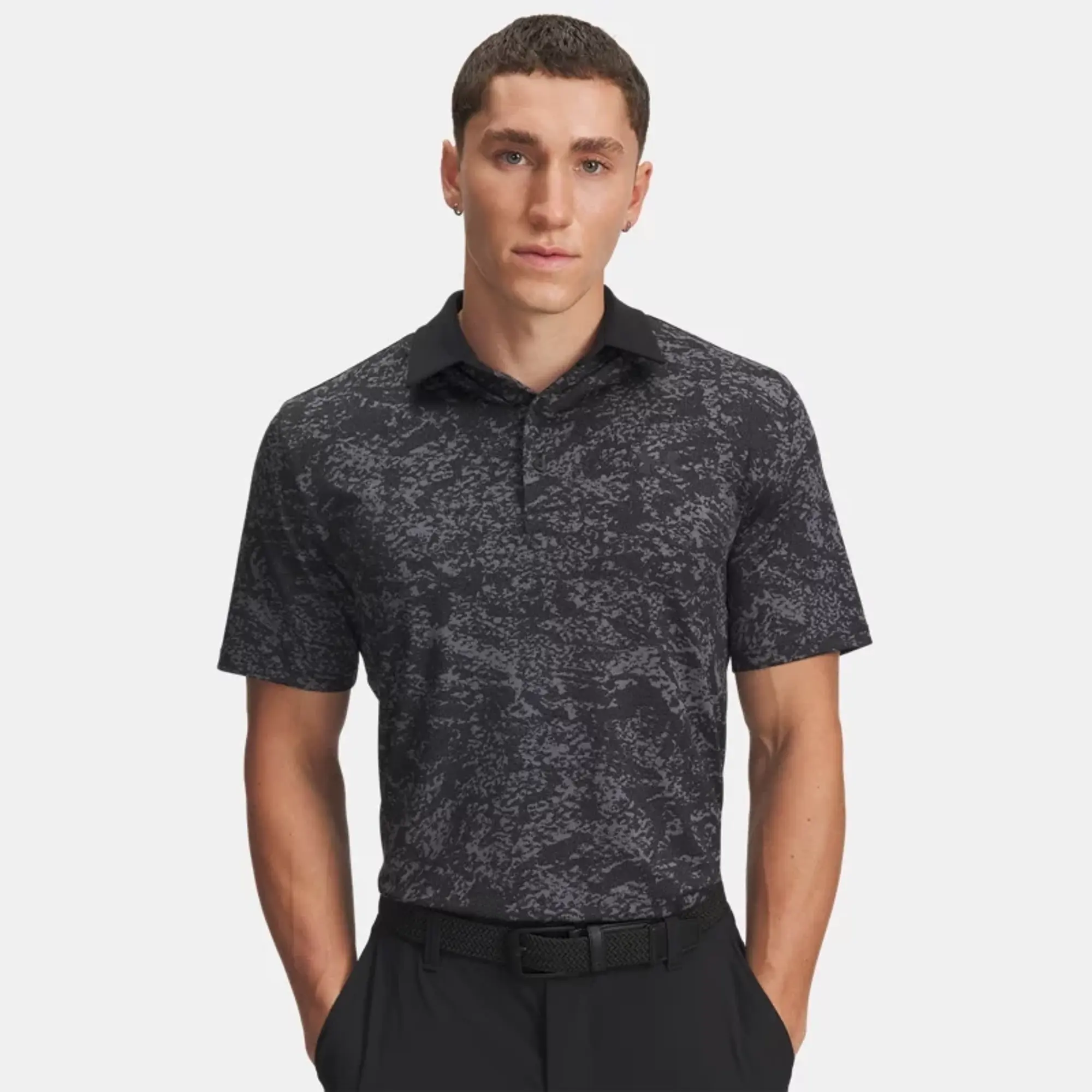 Under Armour  Playoff 3.0 Printed Men's Polo Black / Castlerock / Black L