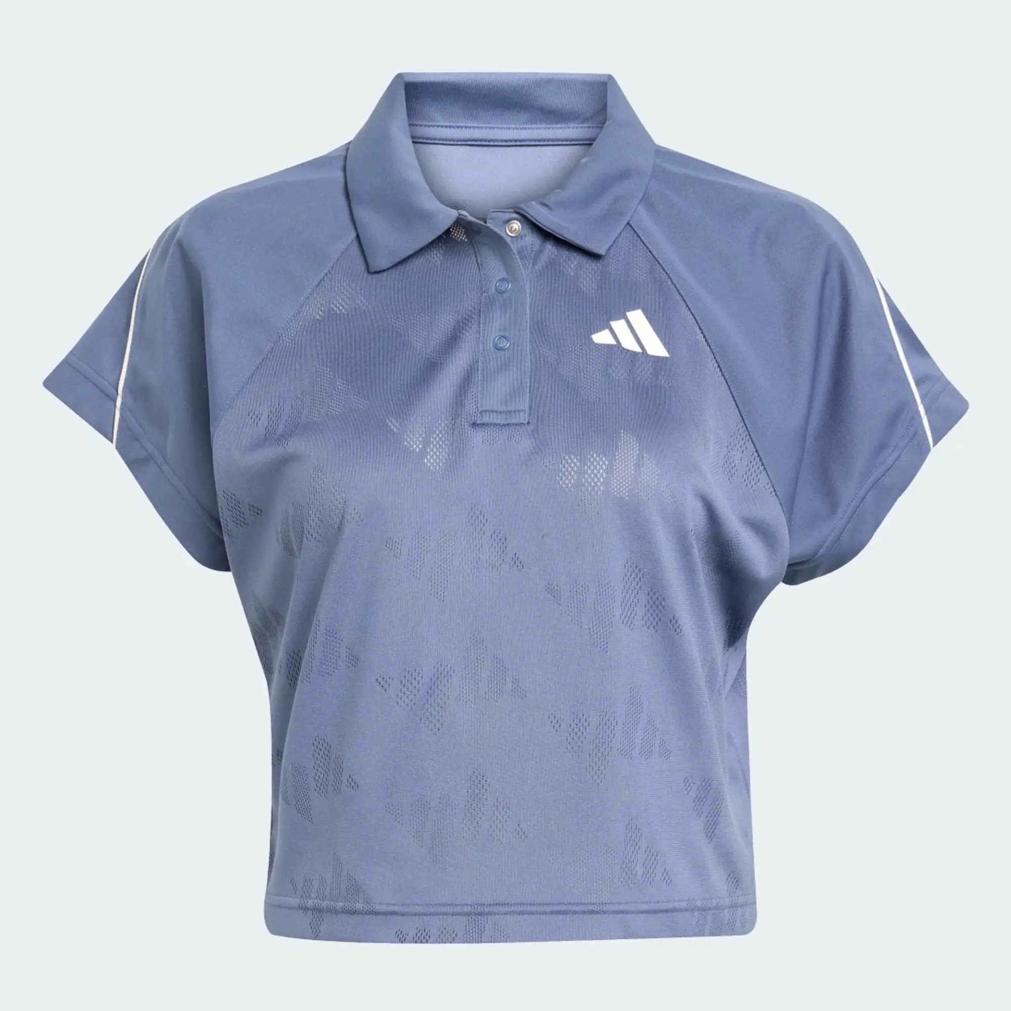 adidas Stadium 3-Stripes Tennis Inspired Jacquard Polo Shirt T-Shirt