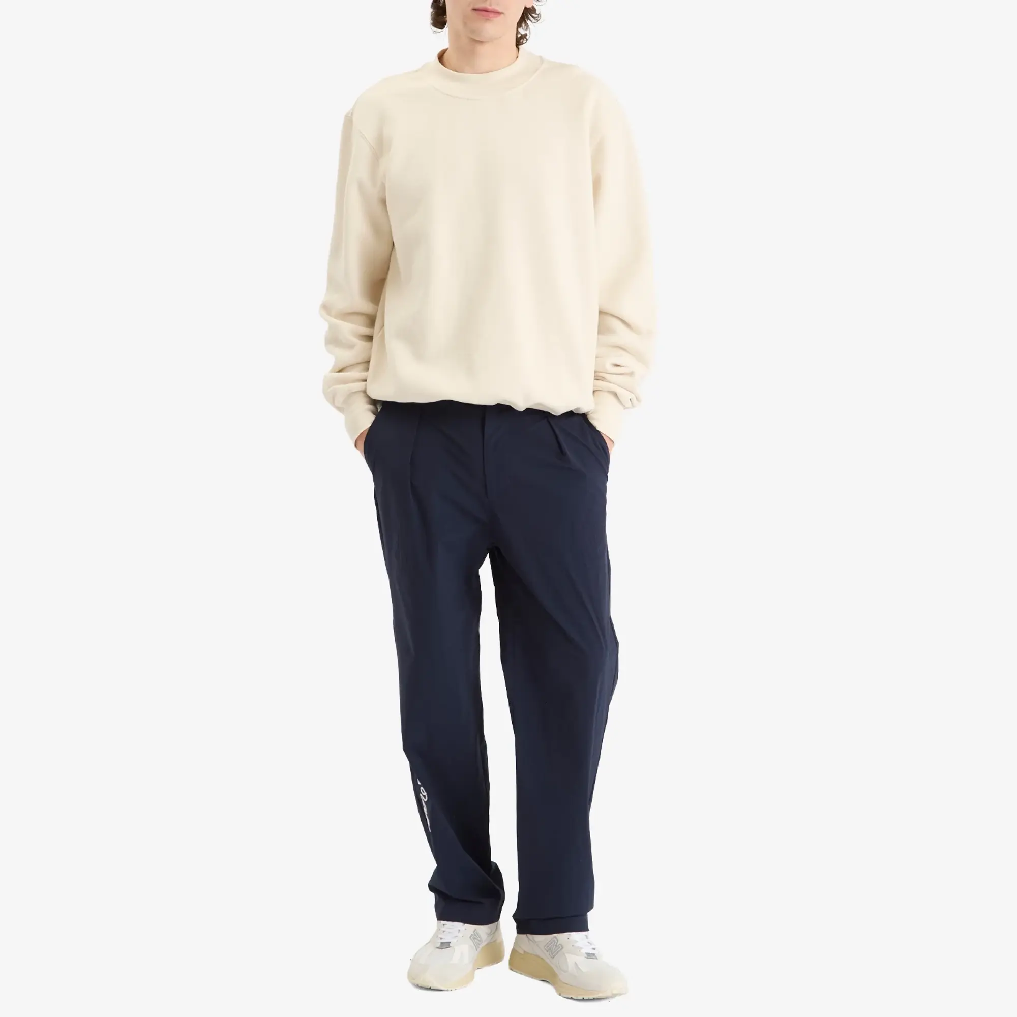 Malbon Men's Magnolia Pleated Pant Navy