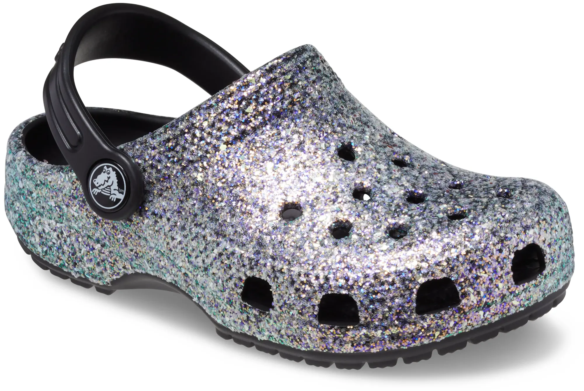 Crocs | Kids | Toddler Classic Glitter | Clogs | Black / Multi | C5