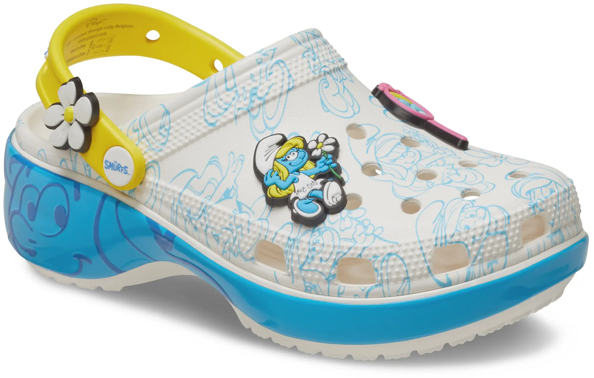 Crocs | Women | Smurfs Platform | Clogs | Multi | 3
