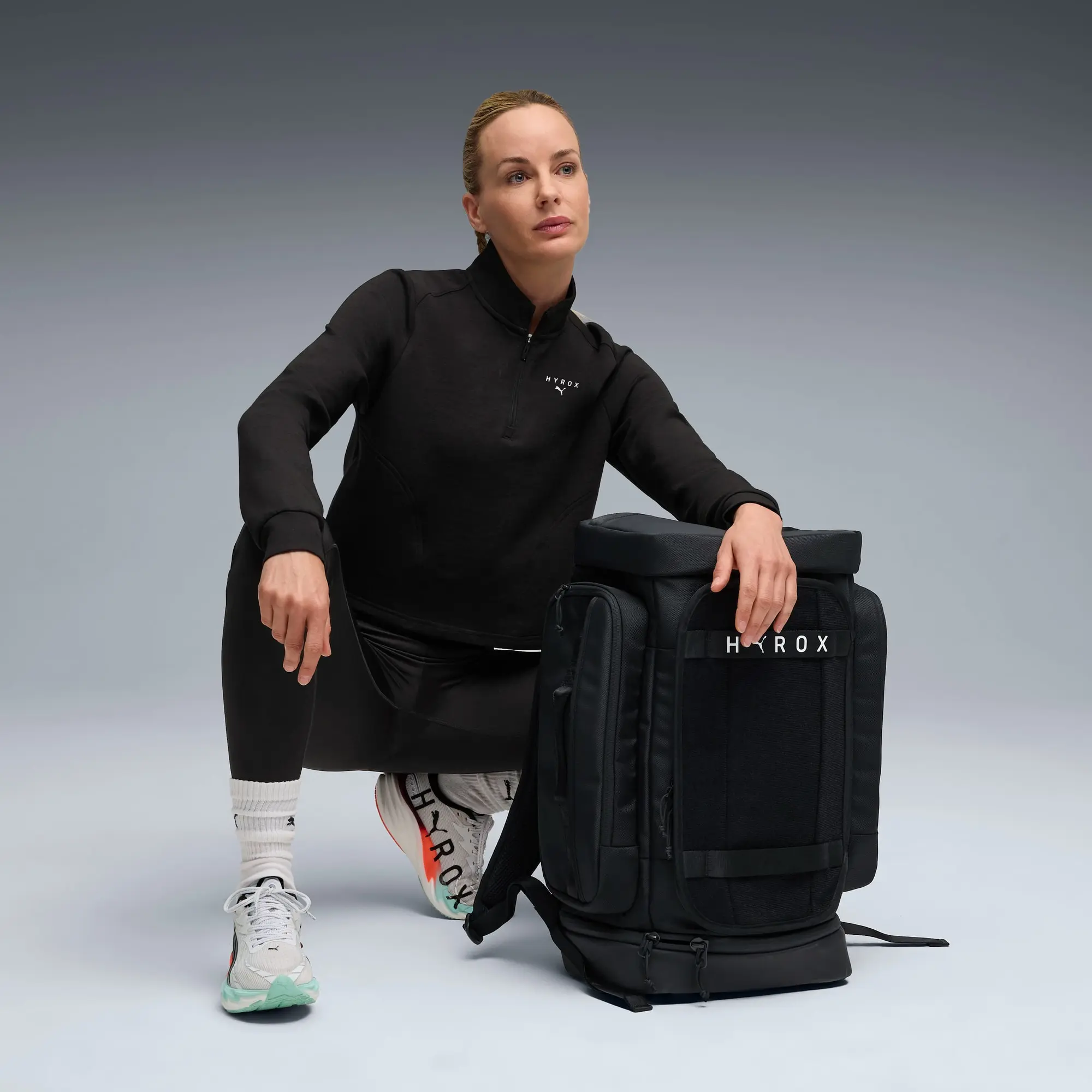 PUMA x HYROX Cloudspun Quarter-Zip Top Women, Black, size 3XL