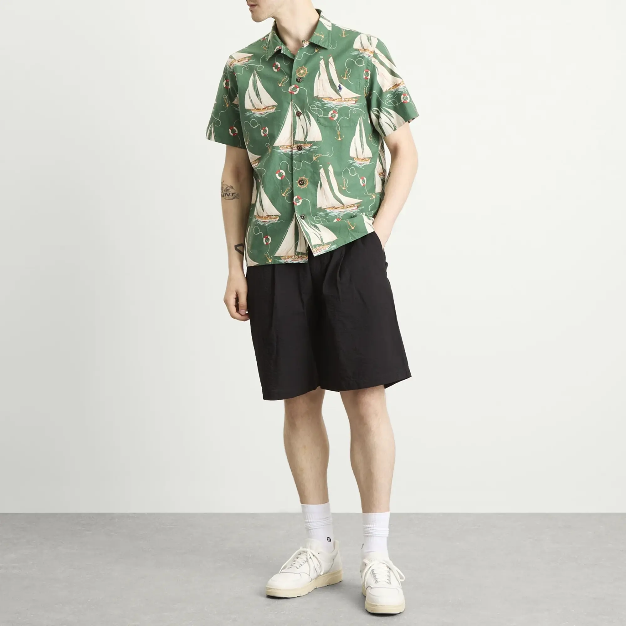 Polo Ralph Lauren Men's Boat Vacation Shirt Helms Anchors