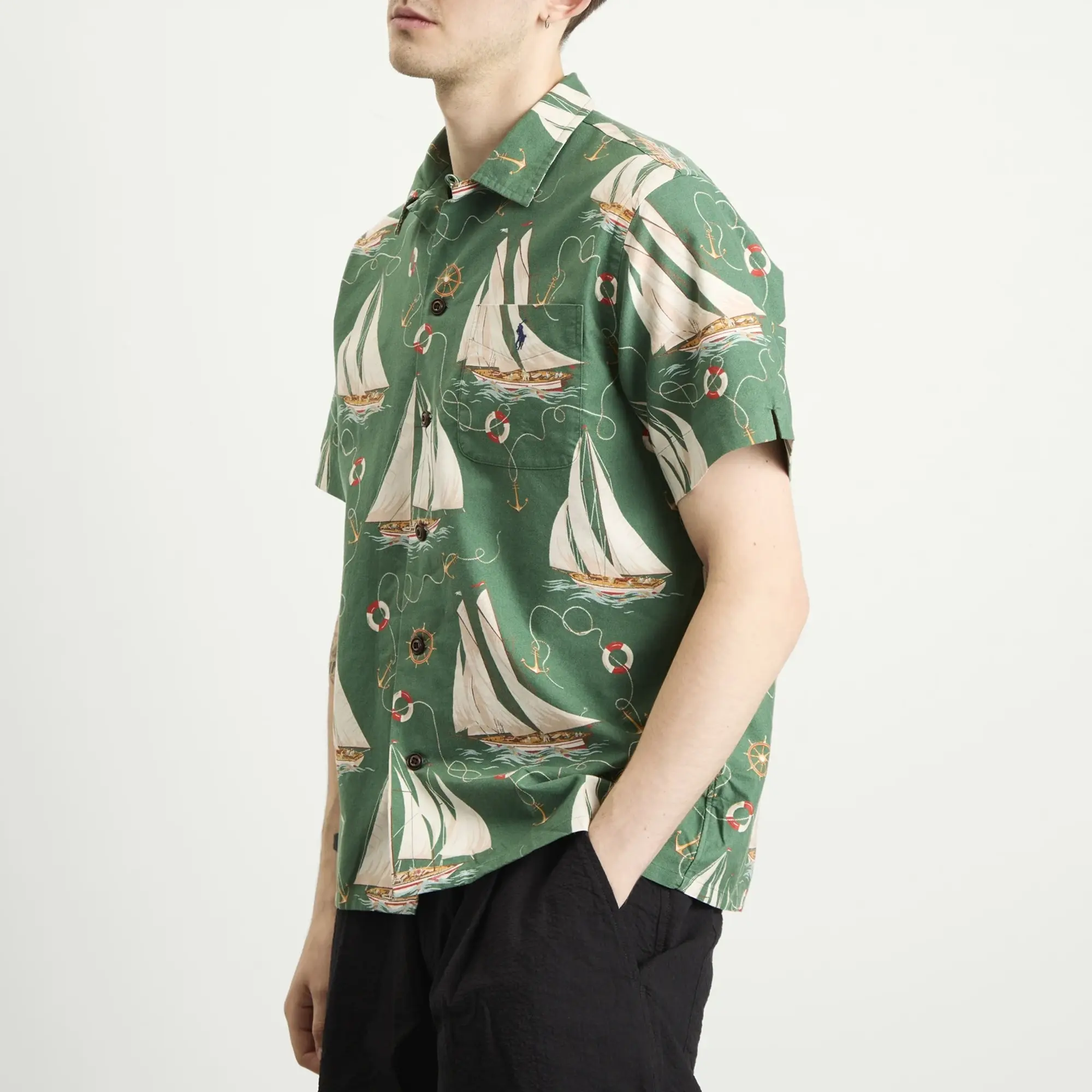 Polo Ralph Lauren Men's Boat Vacation Shirt Helms Anchors