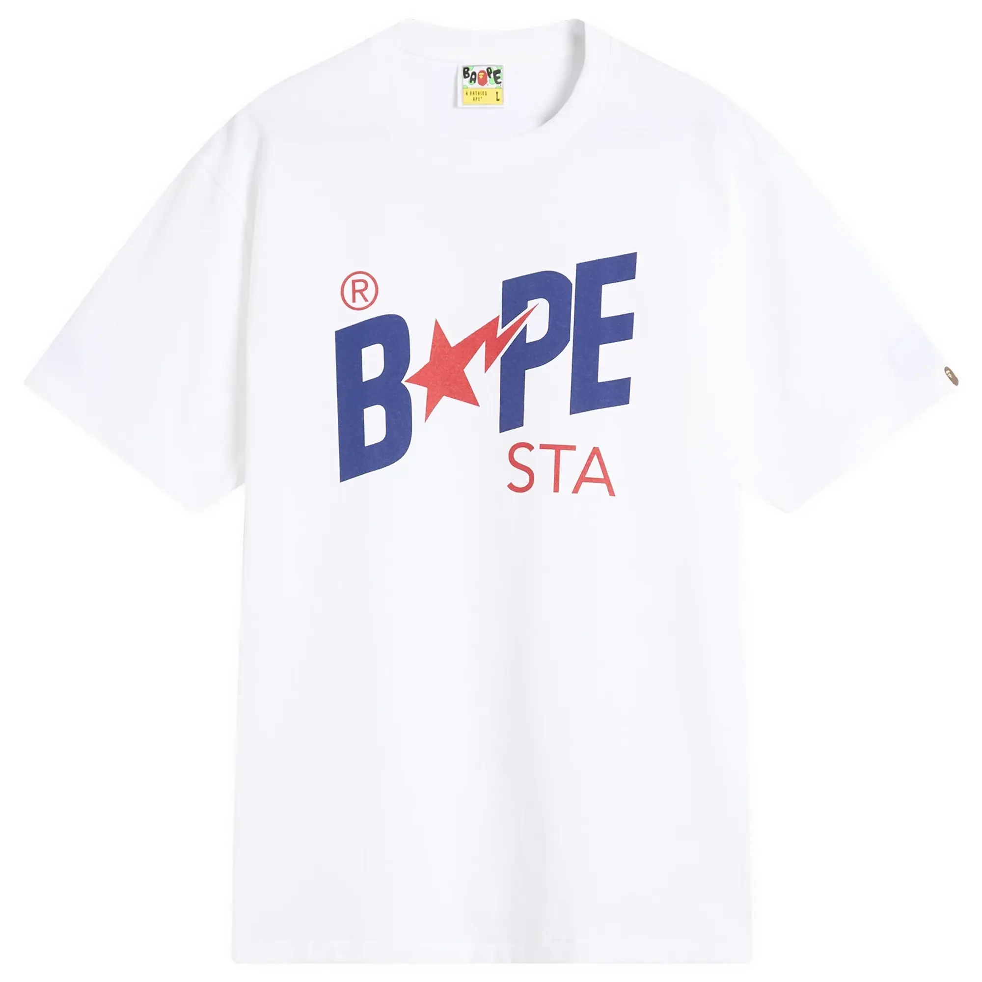 A Bathing Ape Men's Colors Bape Sta Tee White