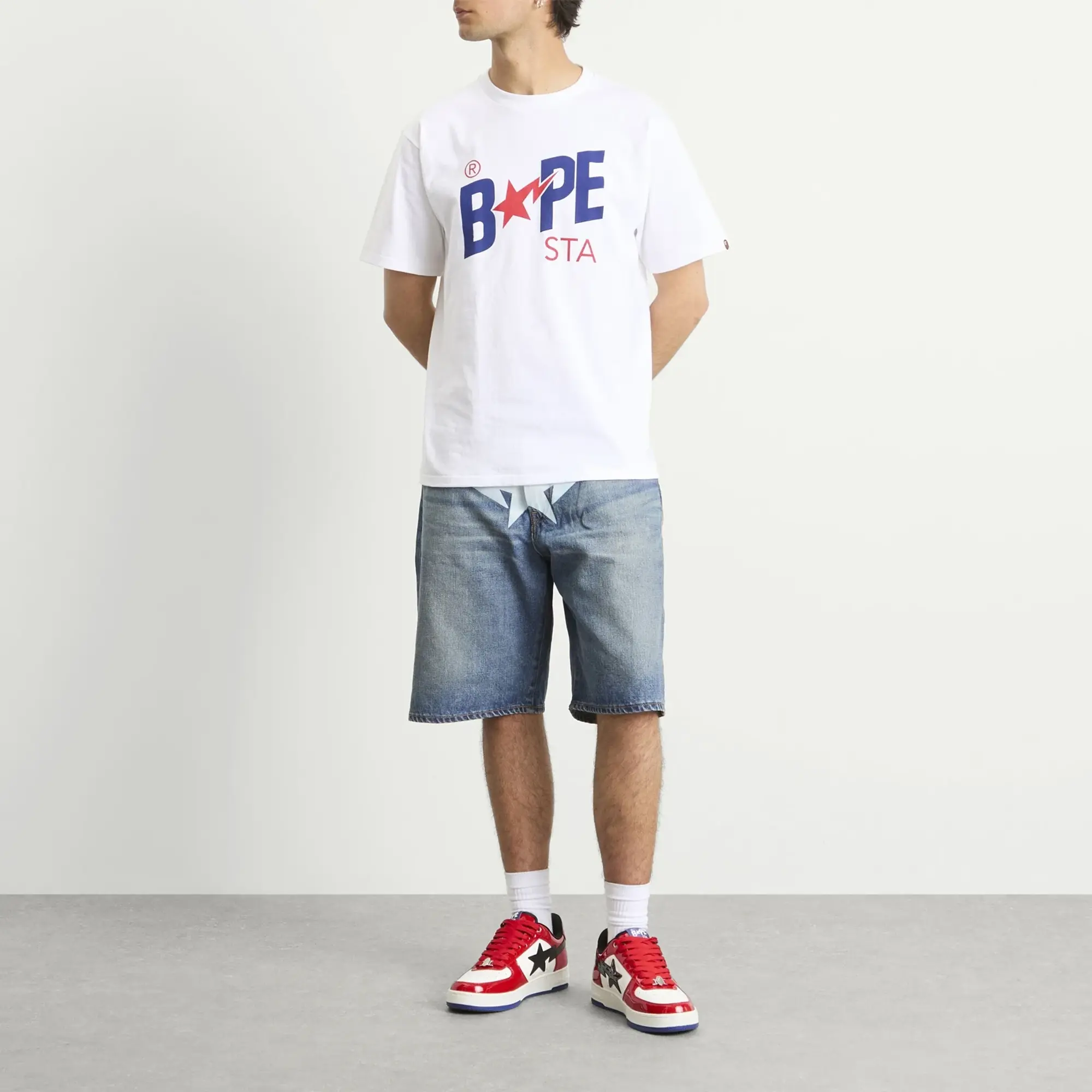 A Bathing Ape Men's Colors Bape Sta Tee White