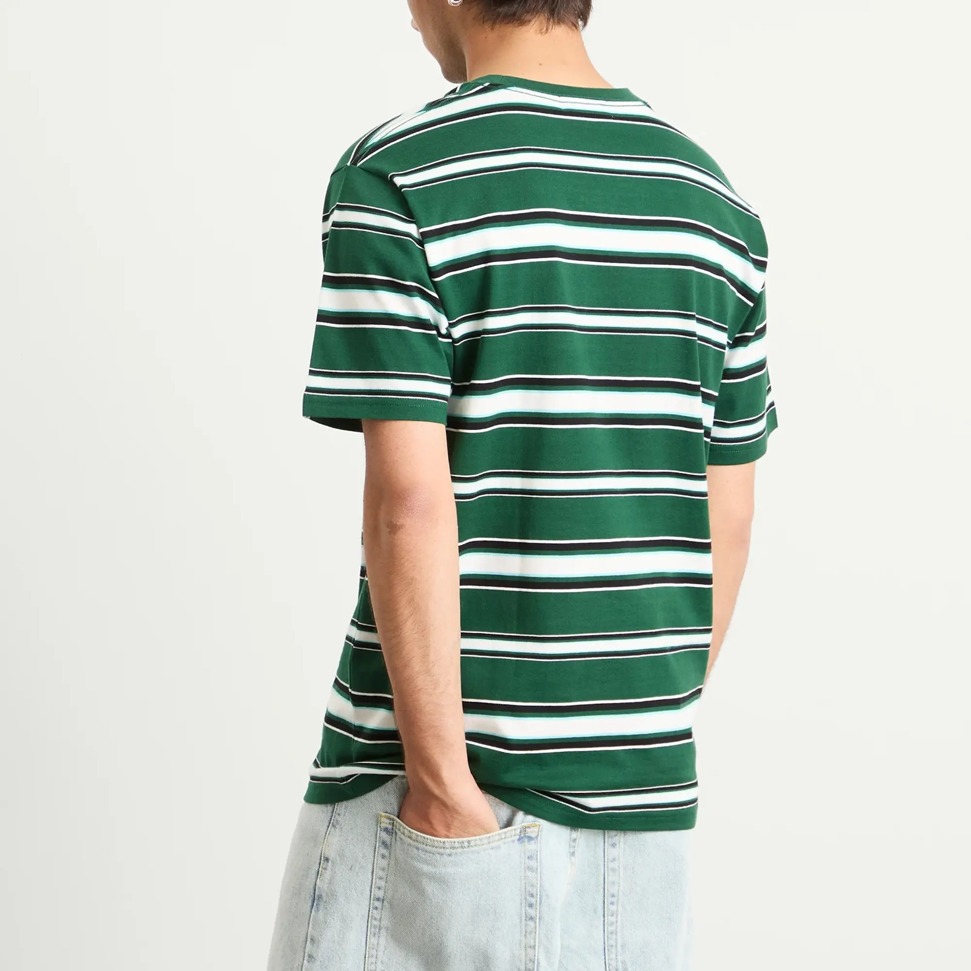 A Bathing Ape Men's College Stripe Tee Green