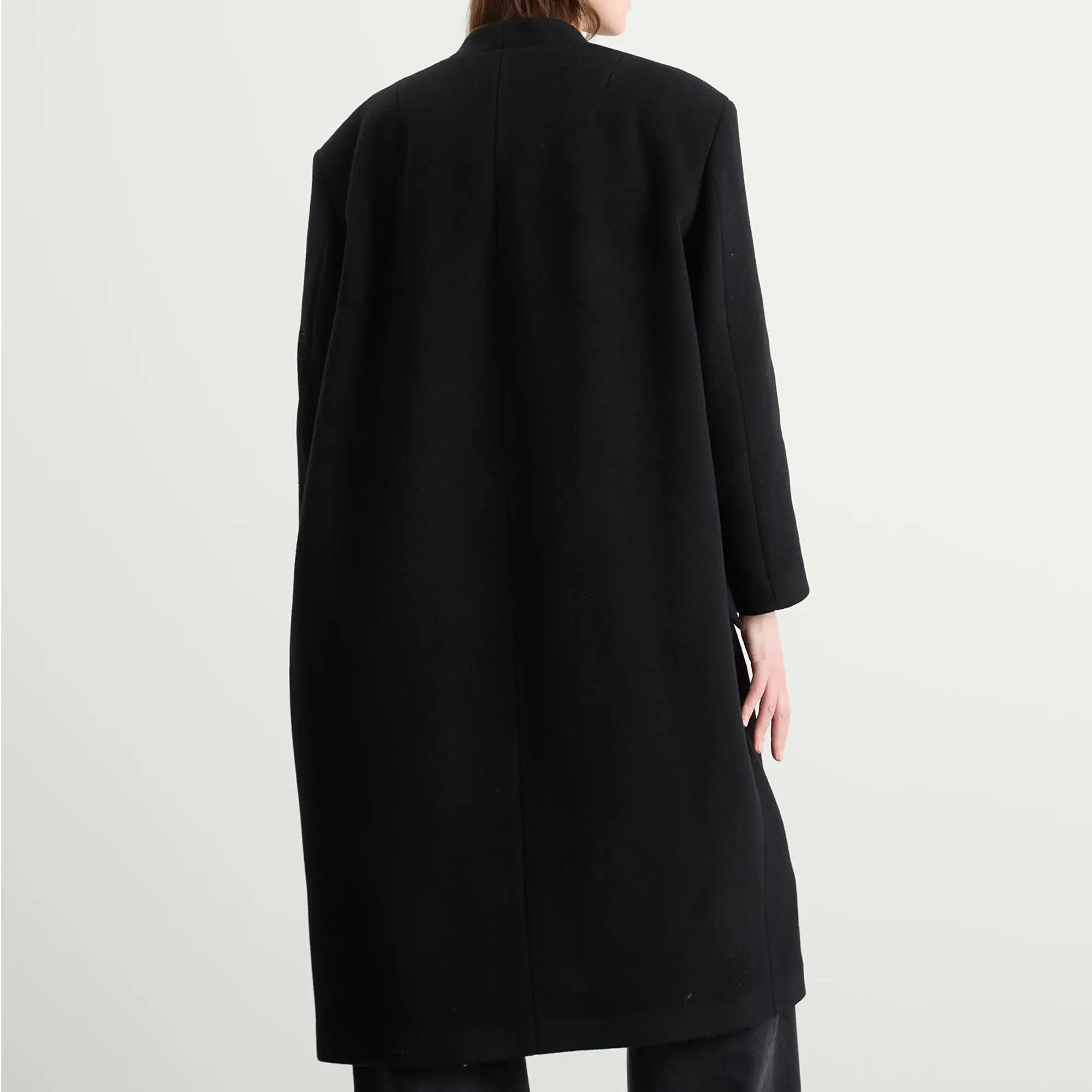 Isabel Marant Women's Florane Long Wool Coat Black