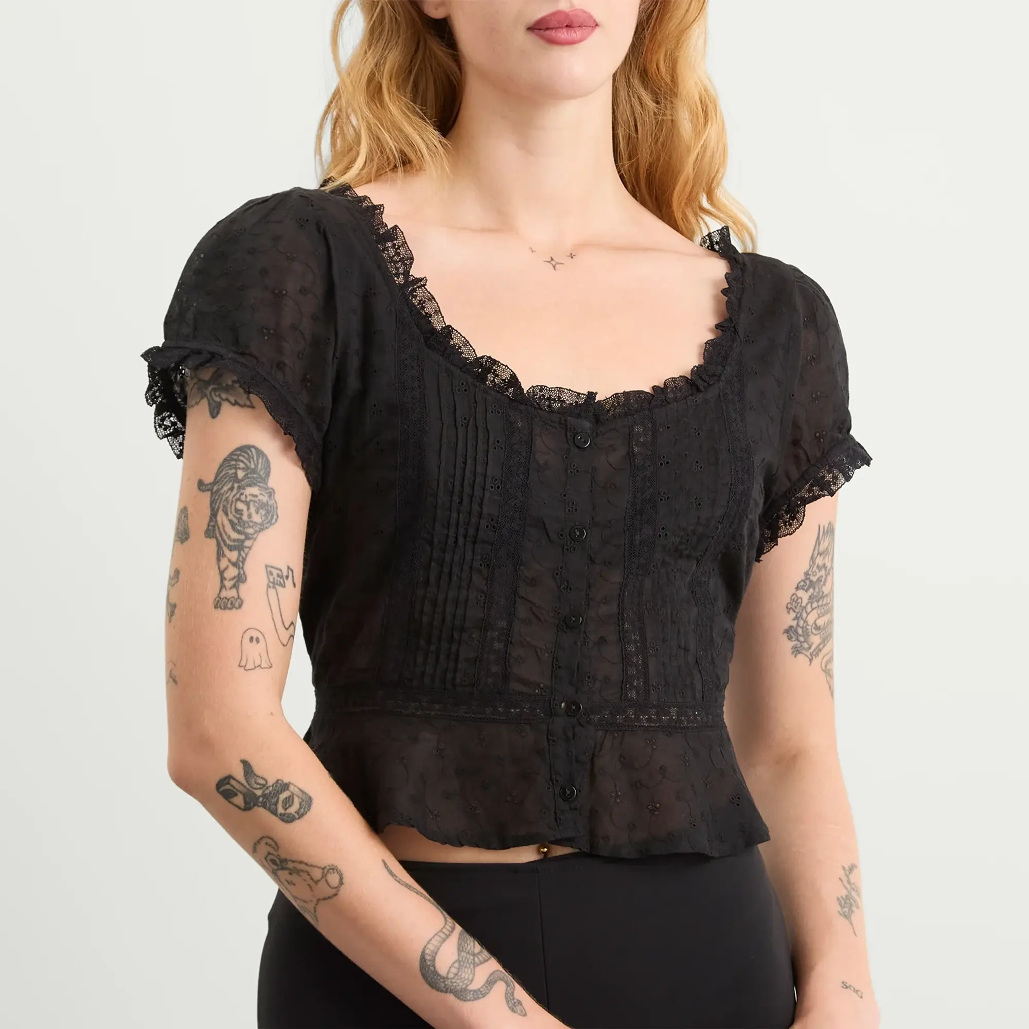RIXO Women's Sandi Top Black