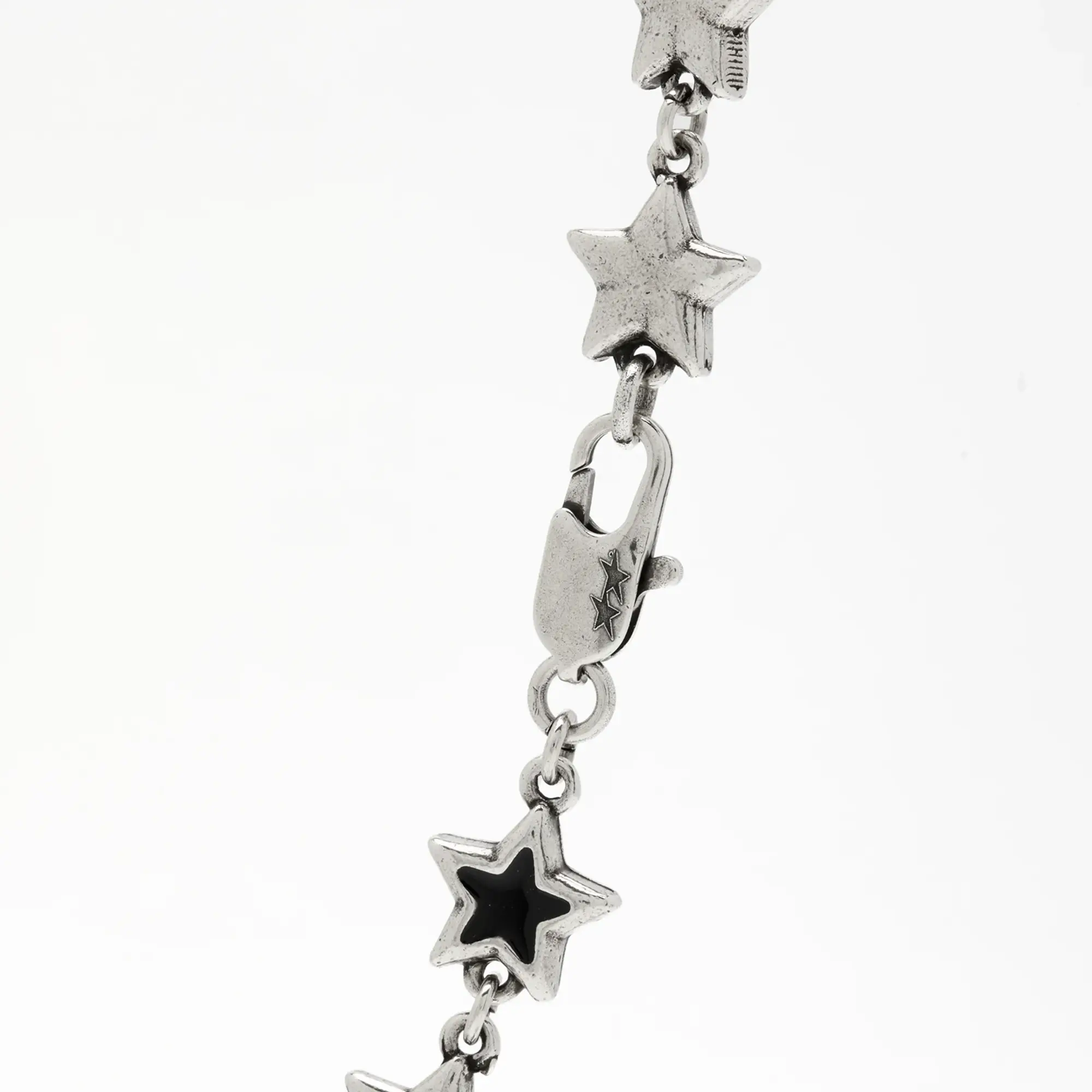 TwoJeys Men's Enameled Stars Necklace Black/Silver