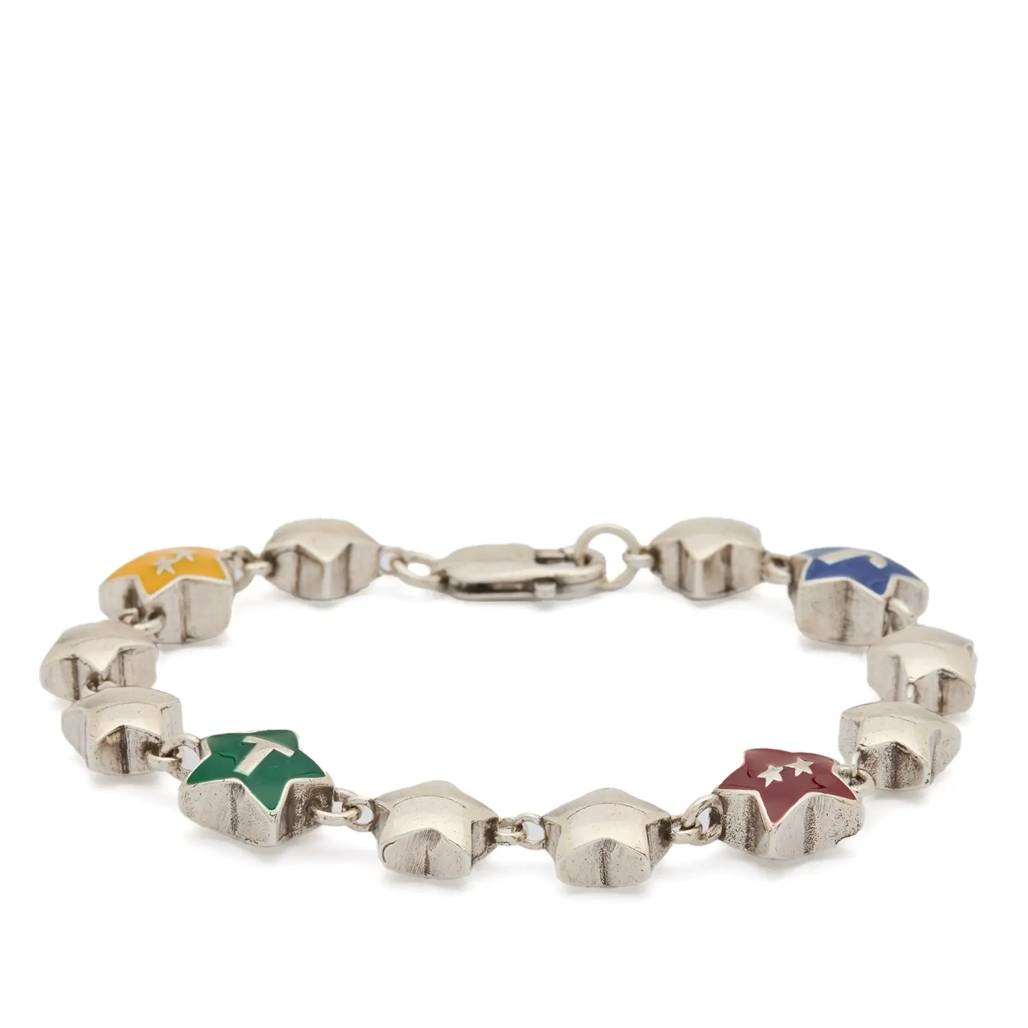 TwoJeys Men's Color Stars Bracelet Silver