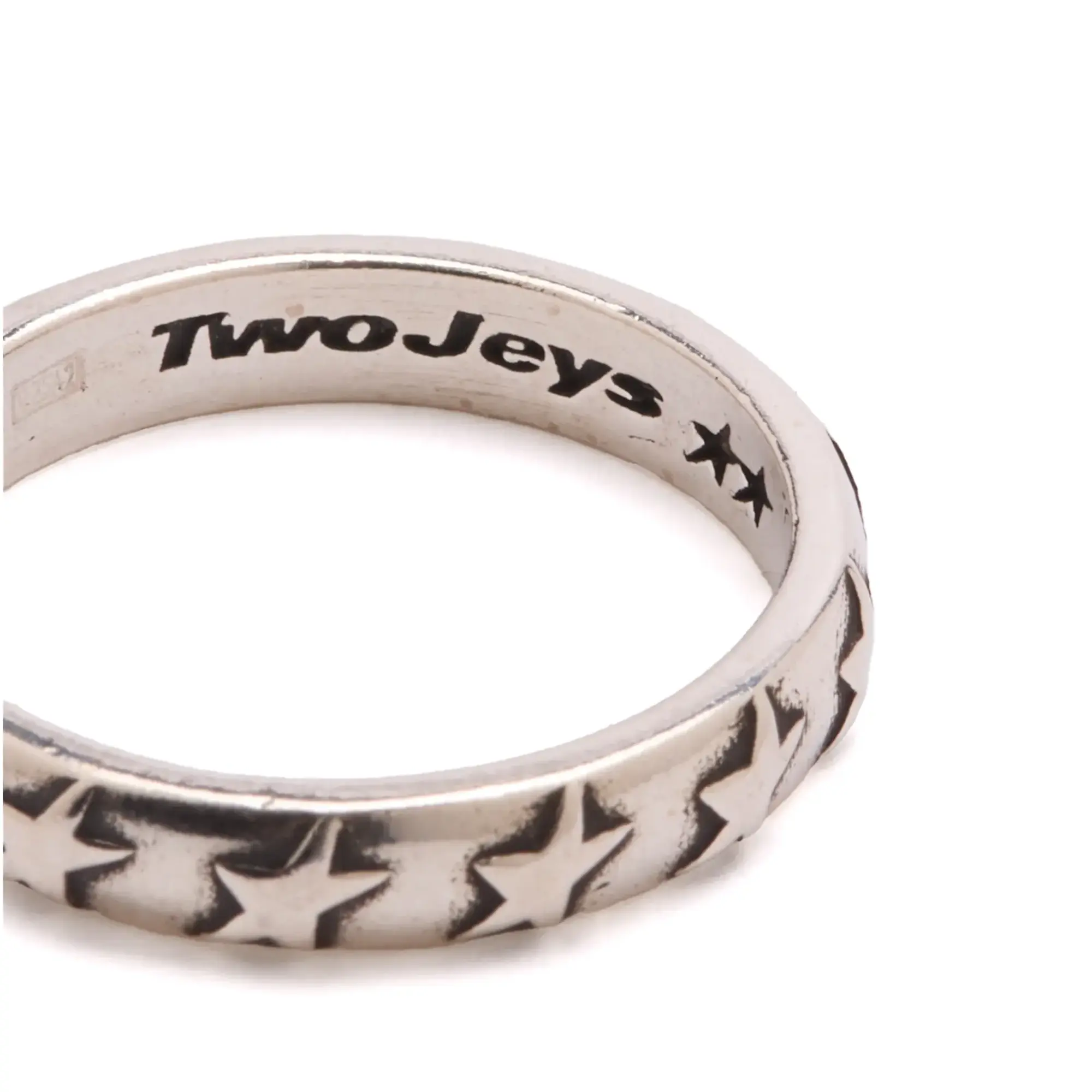 TwoJeys Men's Star Studded Ring Silver