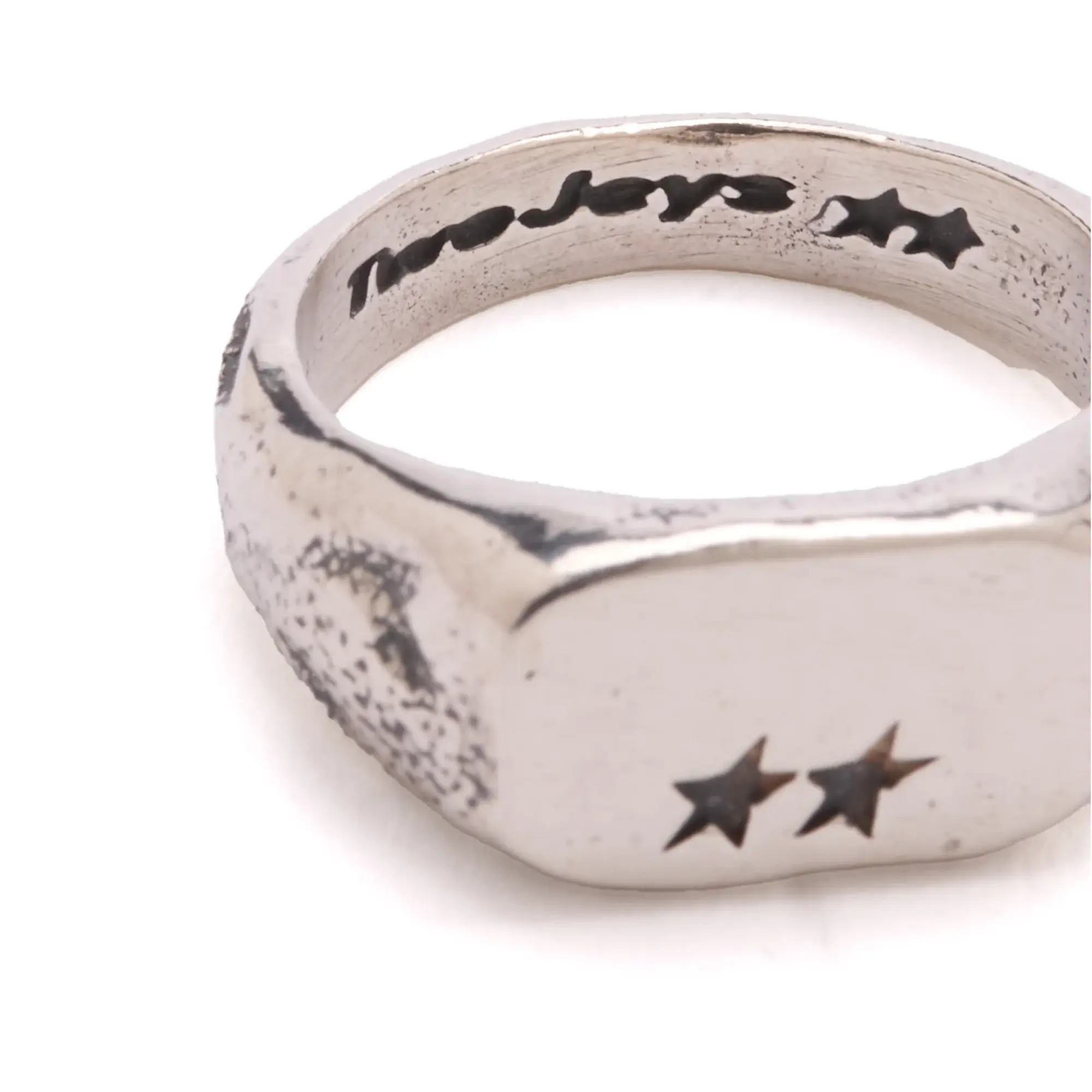 TwoJeys Men's Elongated Ring Silver