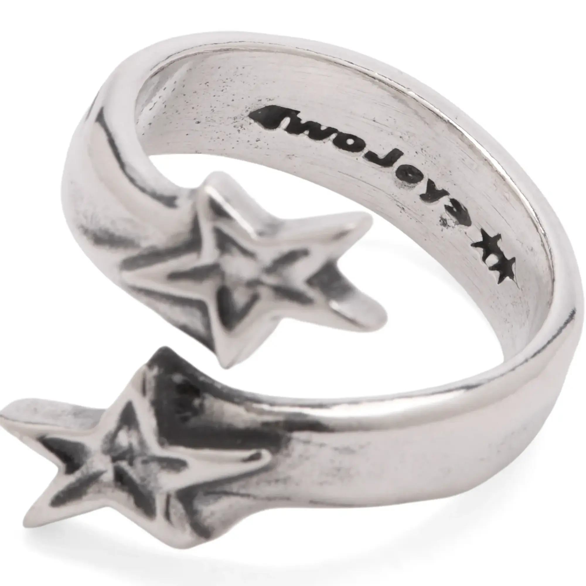 TwoJeys Men's Wrapping Stars Ring Silver