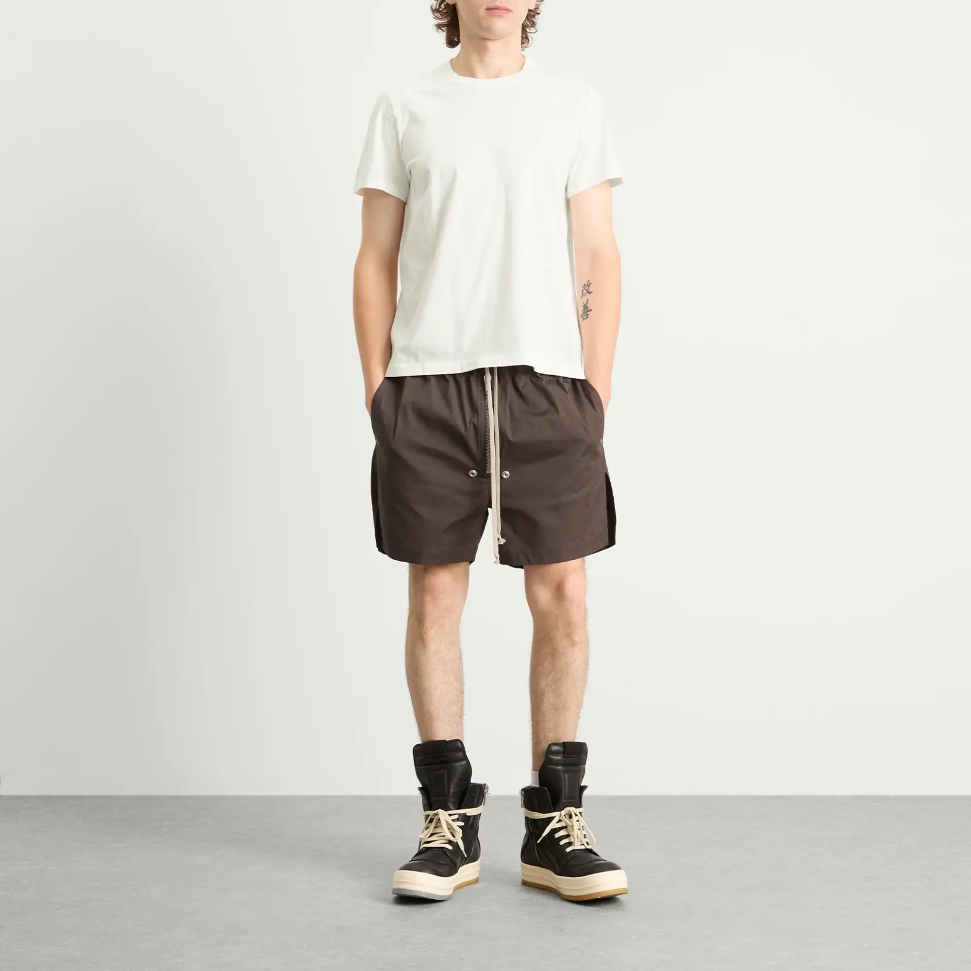 Rick Owens Men's Short Level T-Shirt Milk