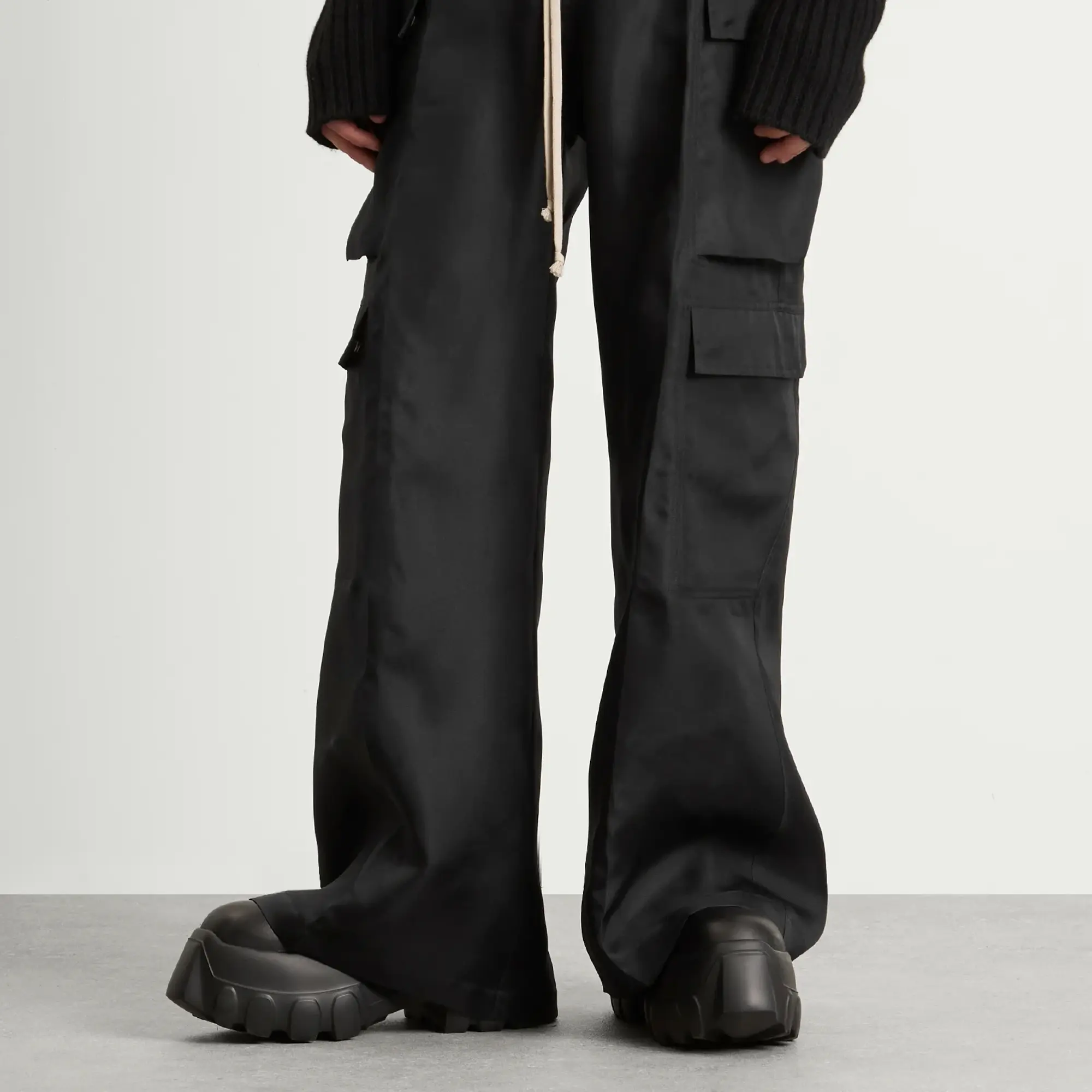 Rick Owens Men's Beatle Mega Tractor Boot Black