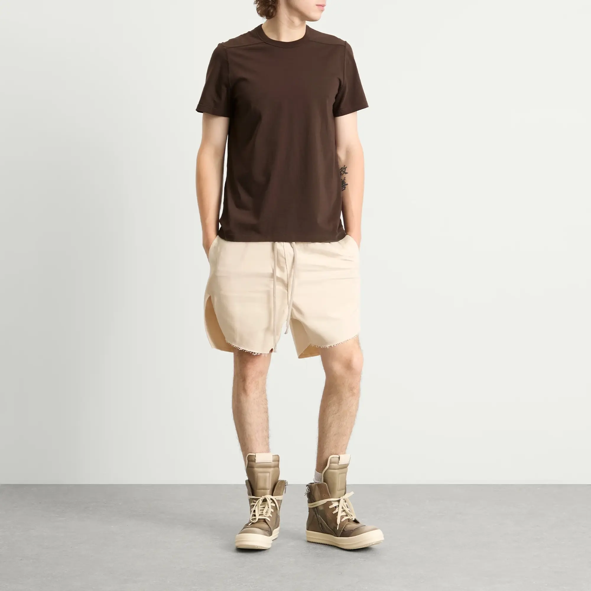 Rick Owens Men's Short Level T-Shirt Dark Dust