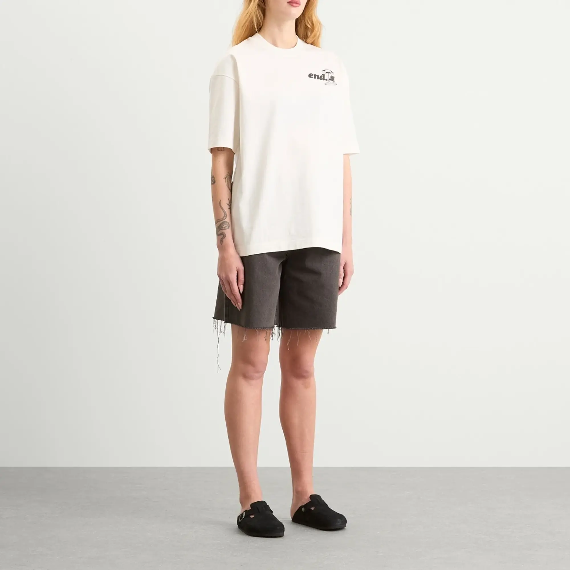 END. Coastal Board Repairs T-Shirt Ecru