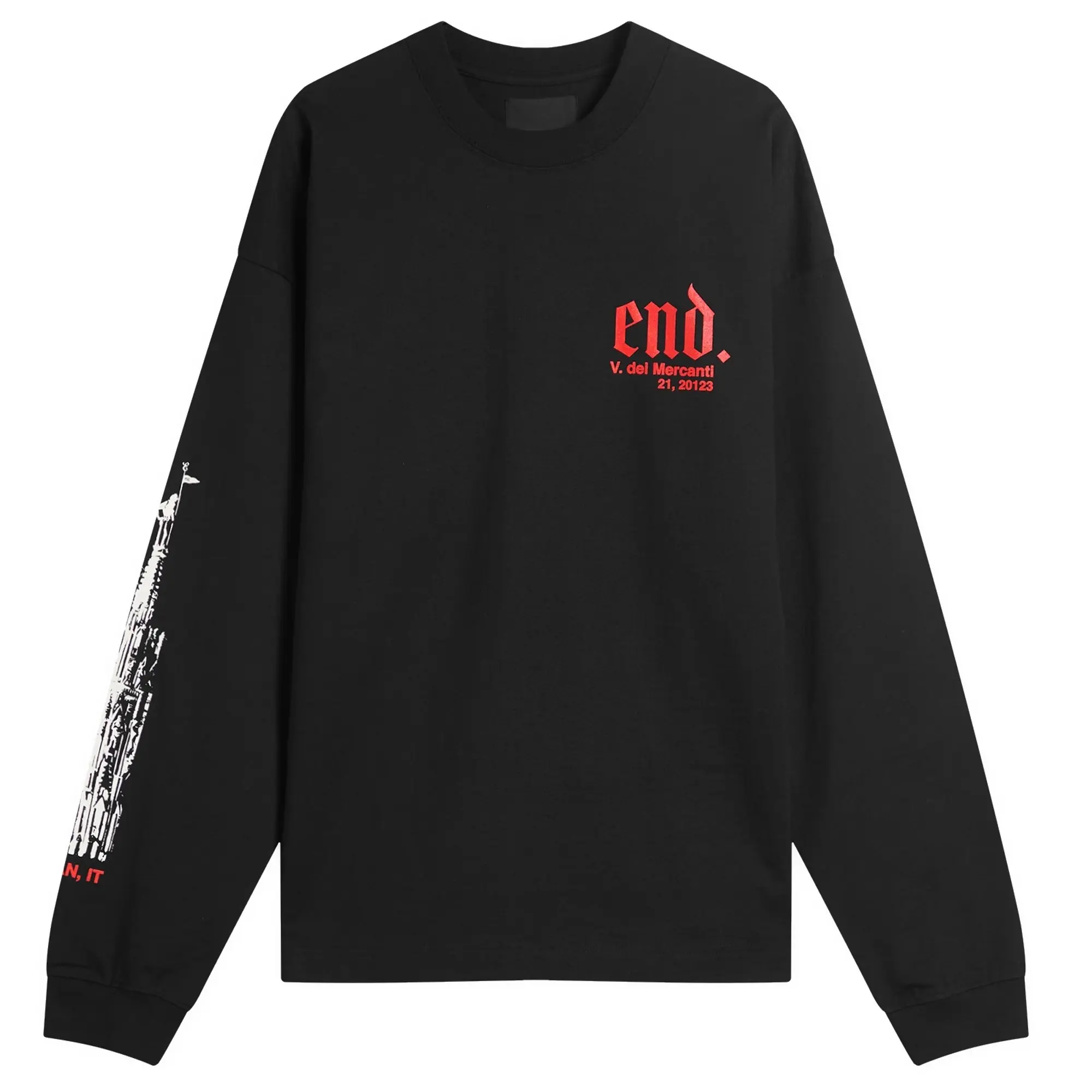 END. END. City Series 2.0 Milan Long Sleeve T-Shirt Black