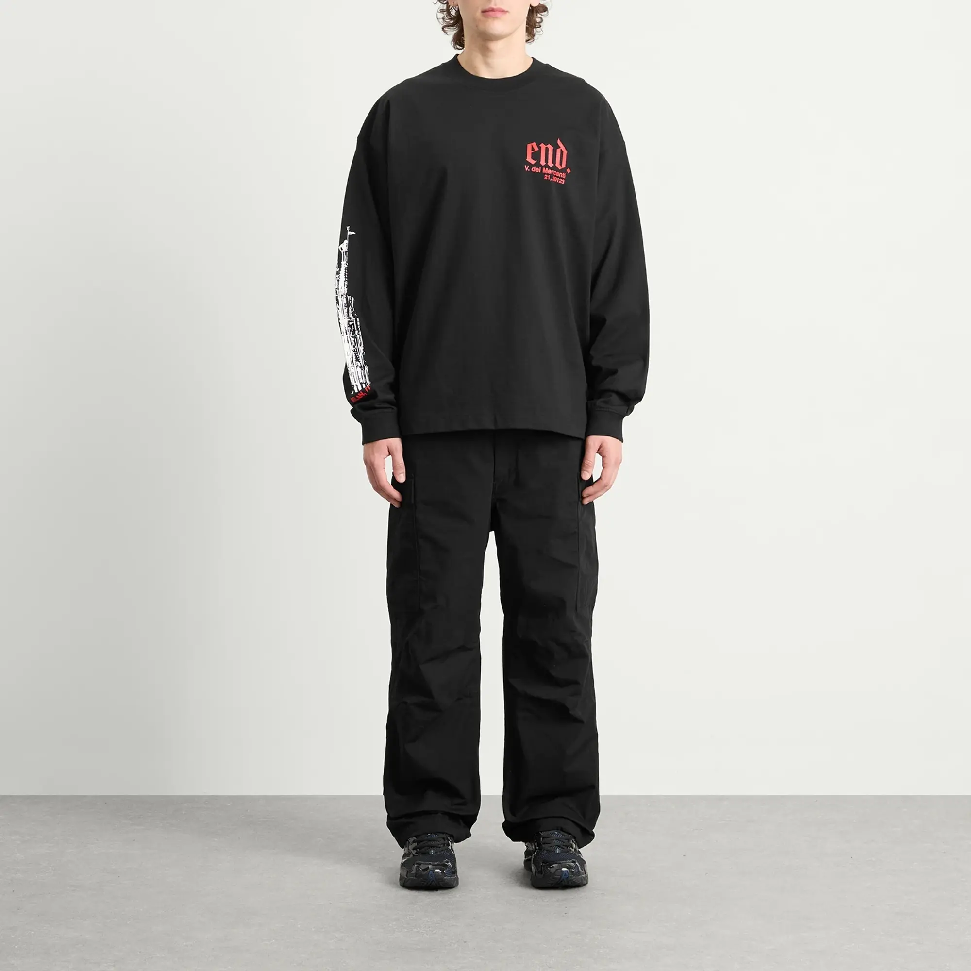 END. END. City Series 2.0 Milan Long Sleeve T-Shirt Black