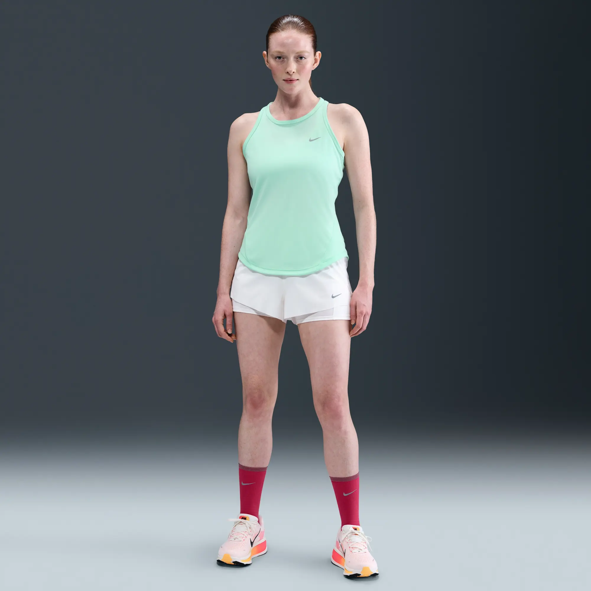 Nike Tempo Women's Dri-FIT Running Tank Top - Green - Sustainable Materials
