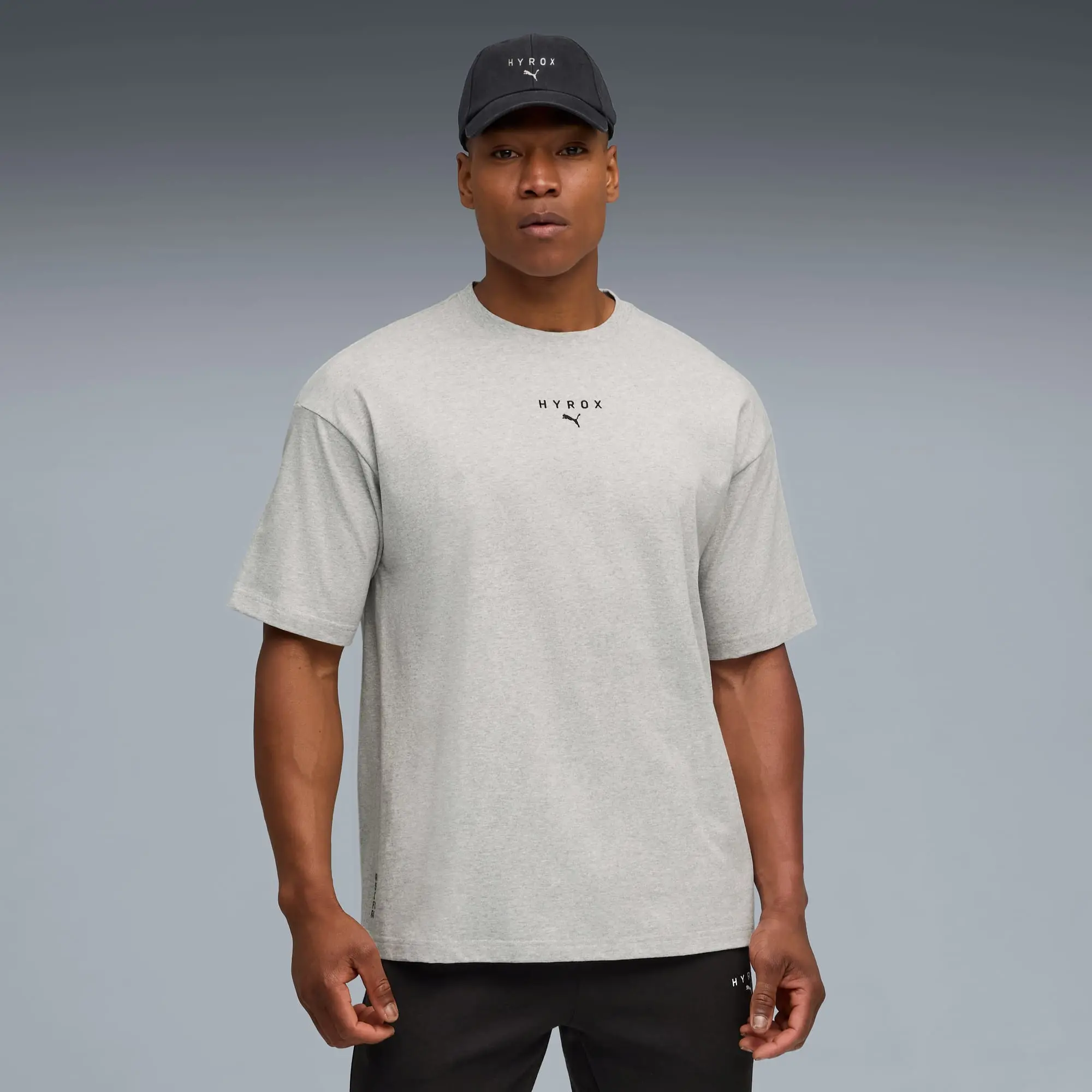 PUMA x HYROX Lifestyle T-Shirt Men, Light Grey Heather, size Large