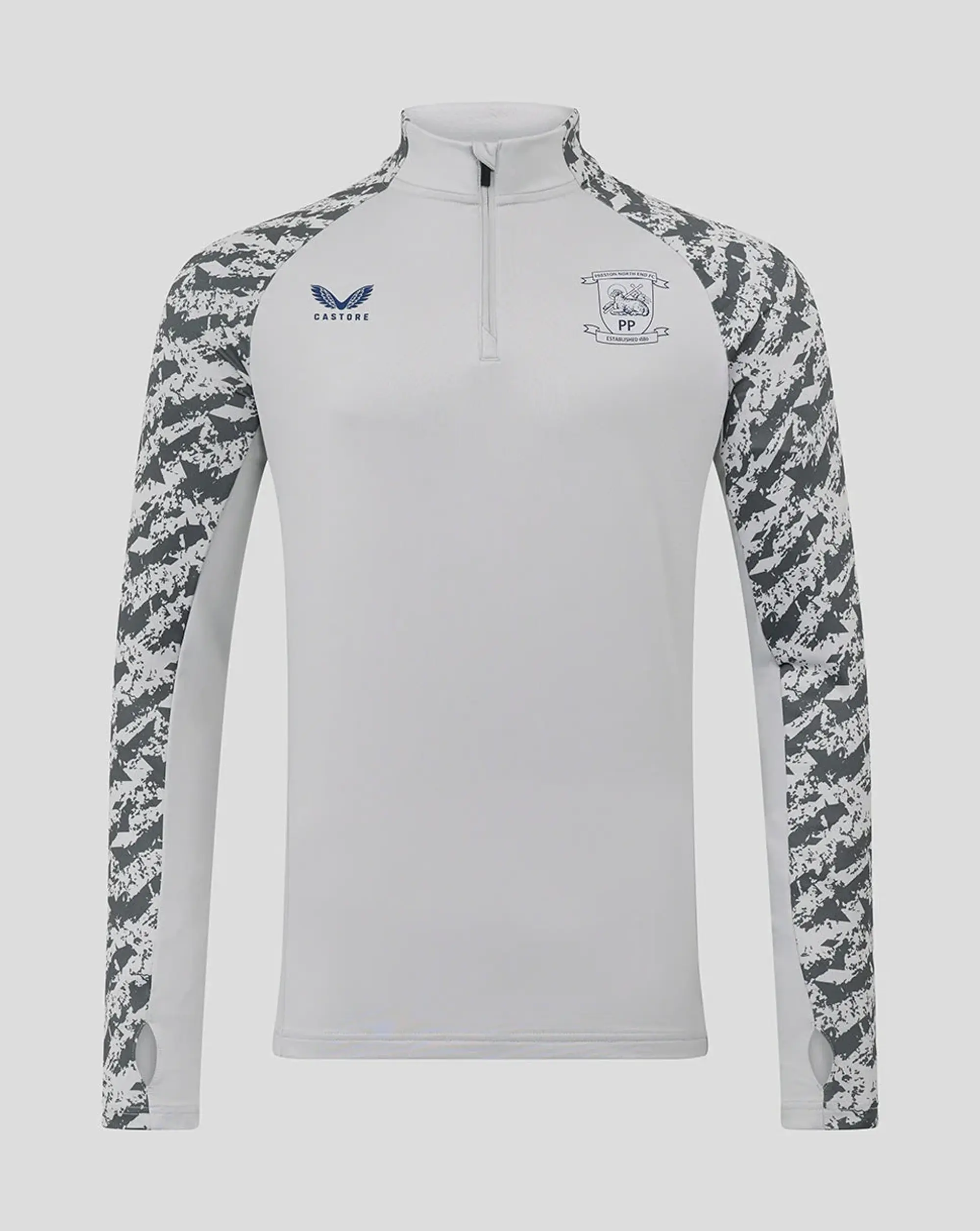 Castore Preston Men's 25/26 Training Midlayer Top - Grey