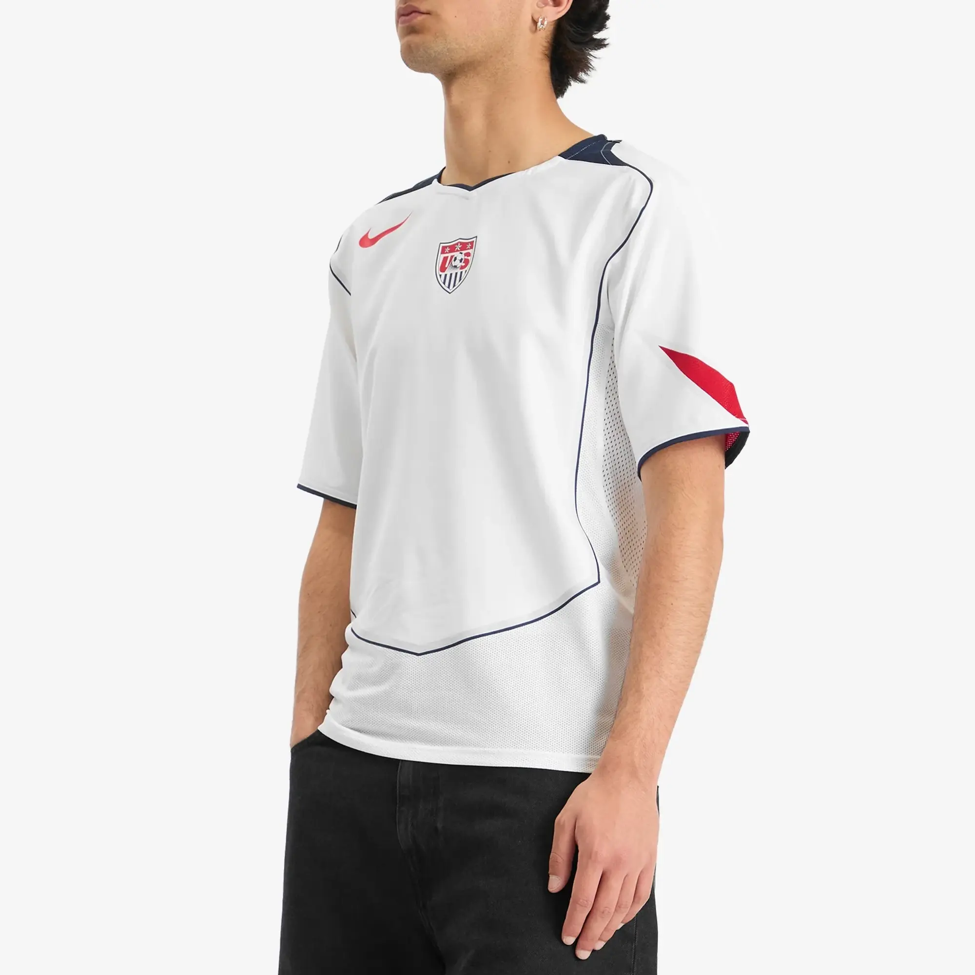 Tシャツ・カットソー Nike USA Reissue N&N Short Sleeve Jersey Nike USA Reissue Short Sleeve Jersey White/Navy/Red | HV4429