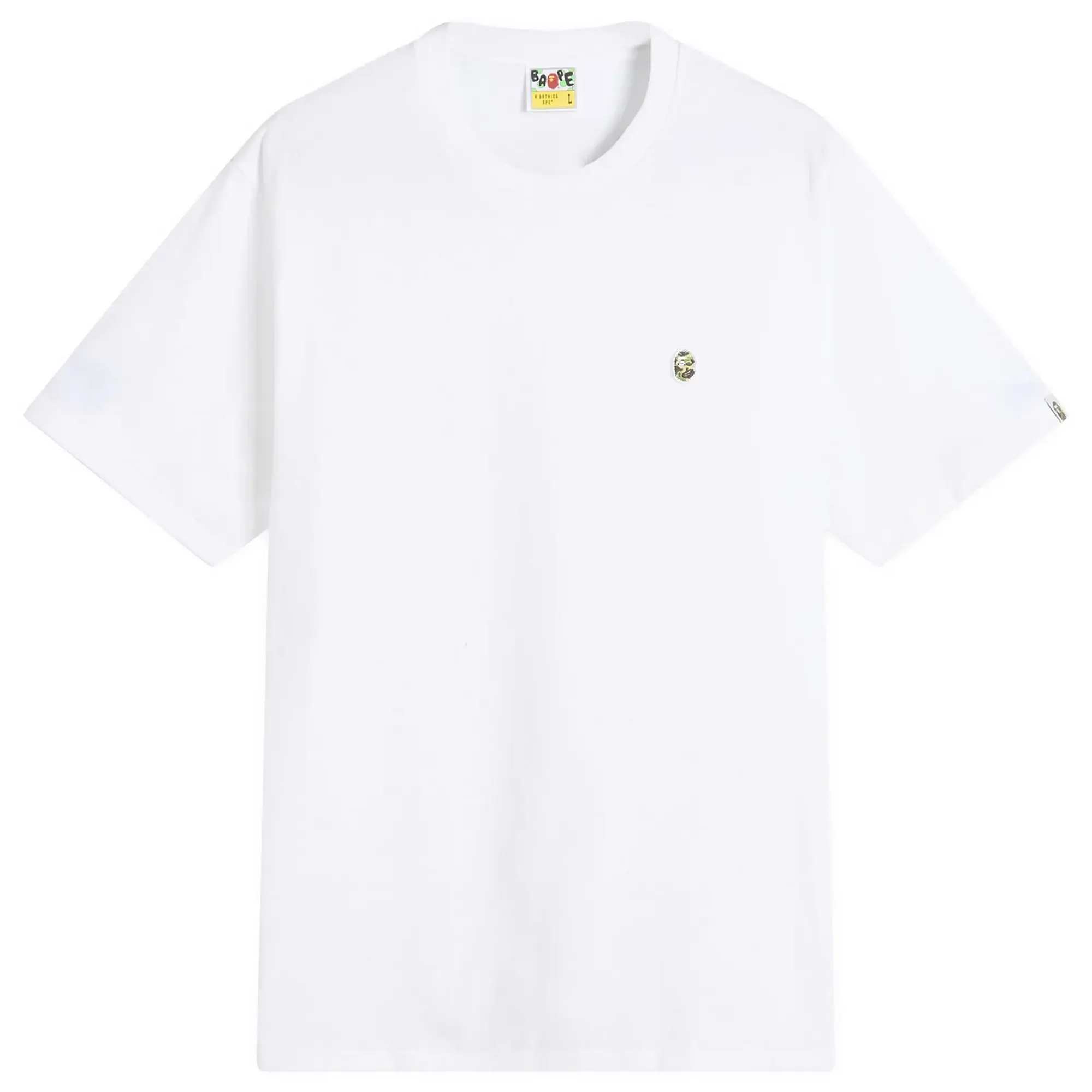 A Bathing Ape Men's Abc Camo One Point Tee White X Green