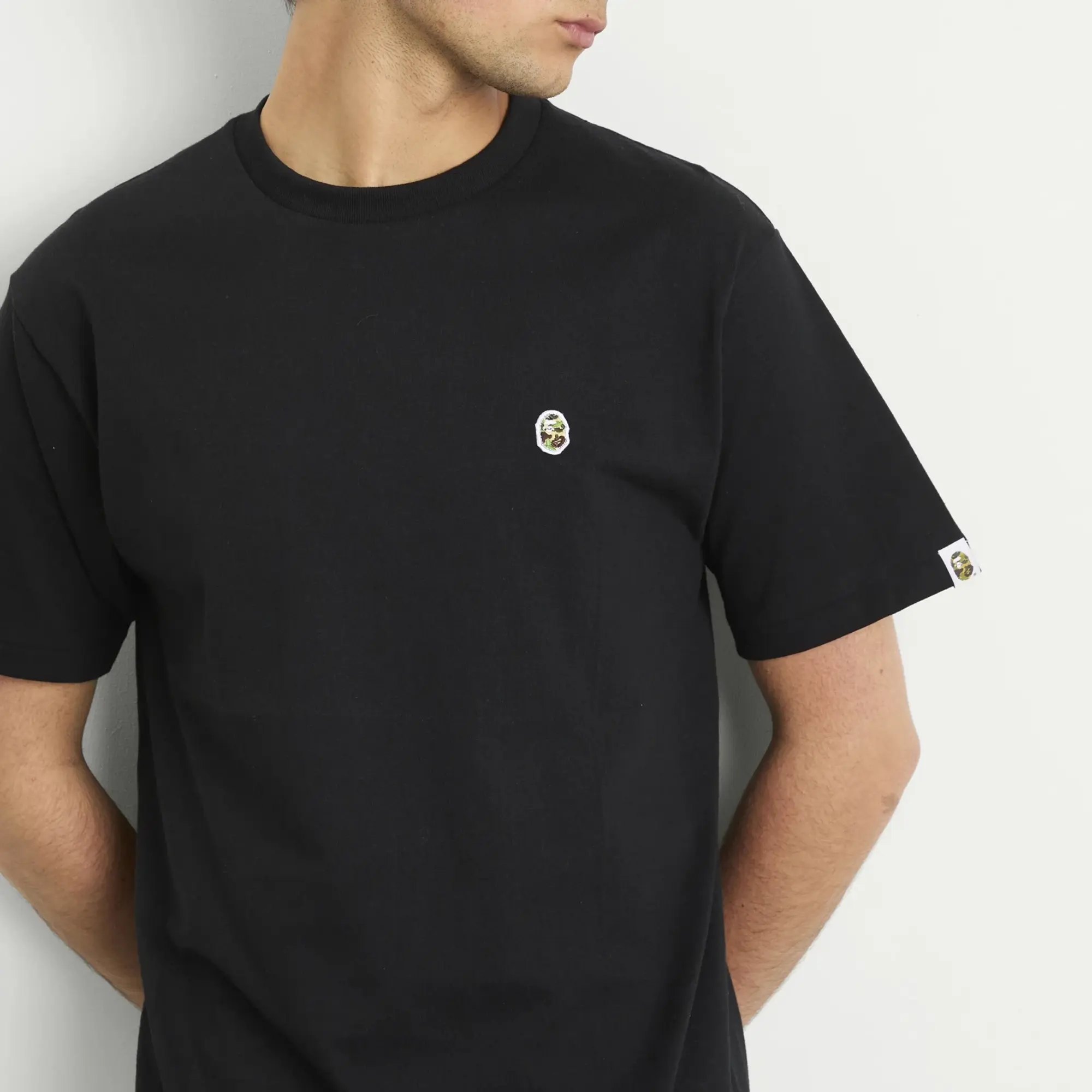 A Bathing Ape Men's Abc Camo One Point Tee Black X Green