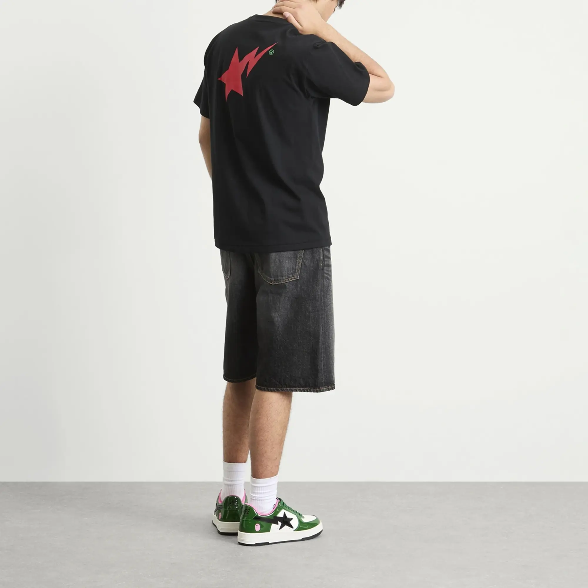 A Bathing Ape Men's Colors Bape Sta Tee Black
