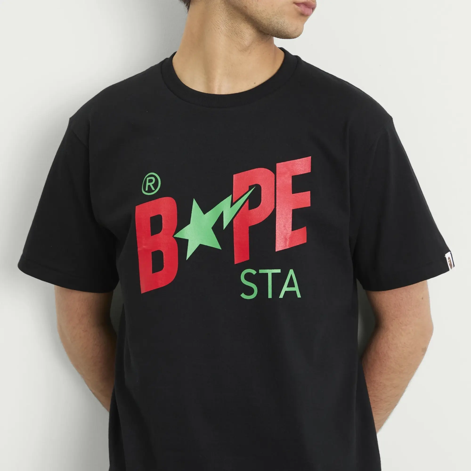A Bathing Ape Men's Colors Bape Sta Tee Black