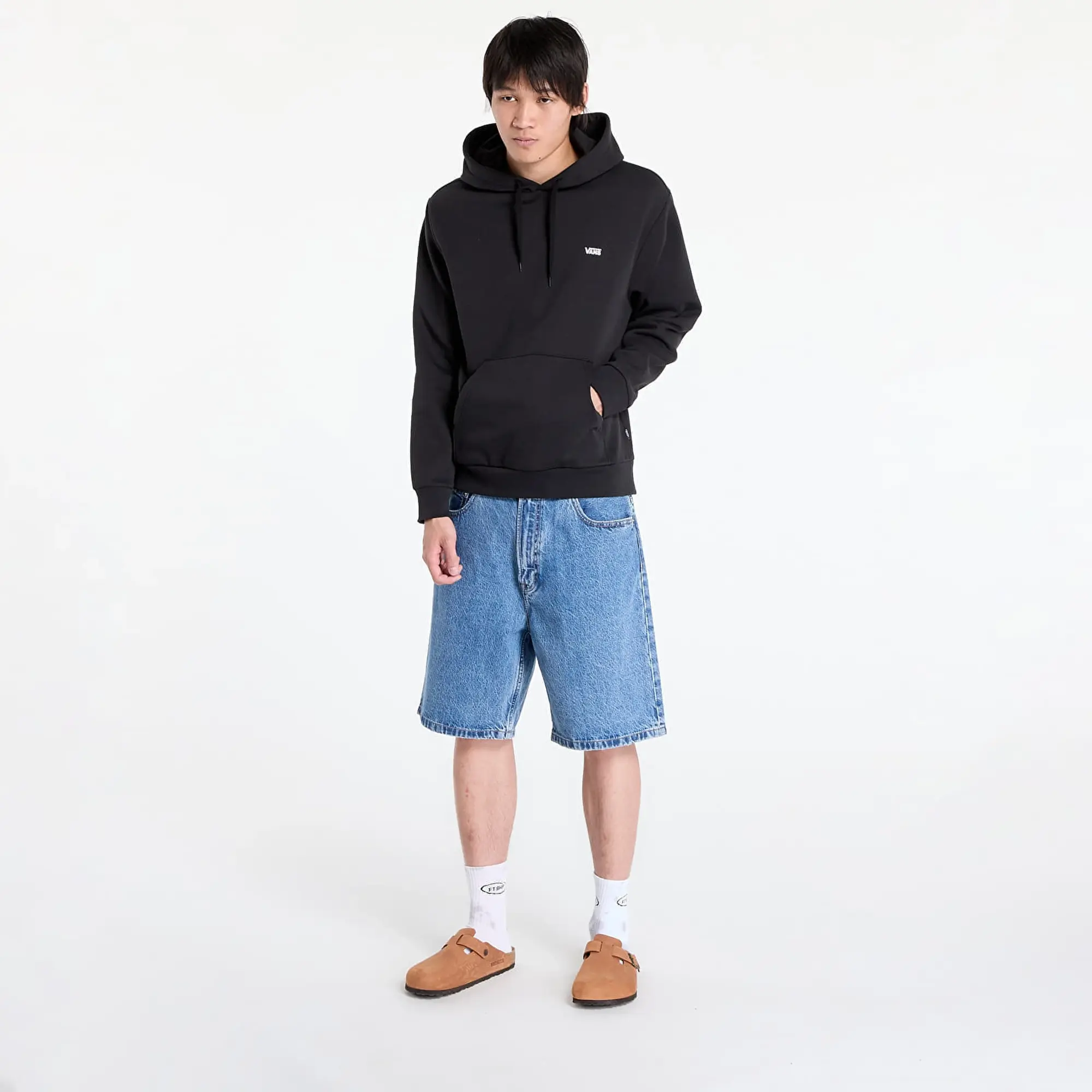 Sweatshirt Vans Left Chest Pull Over Hoodie Black Xxl