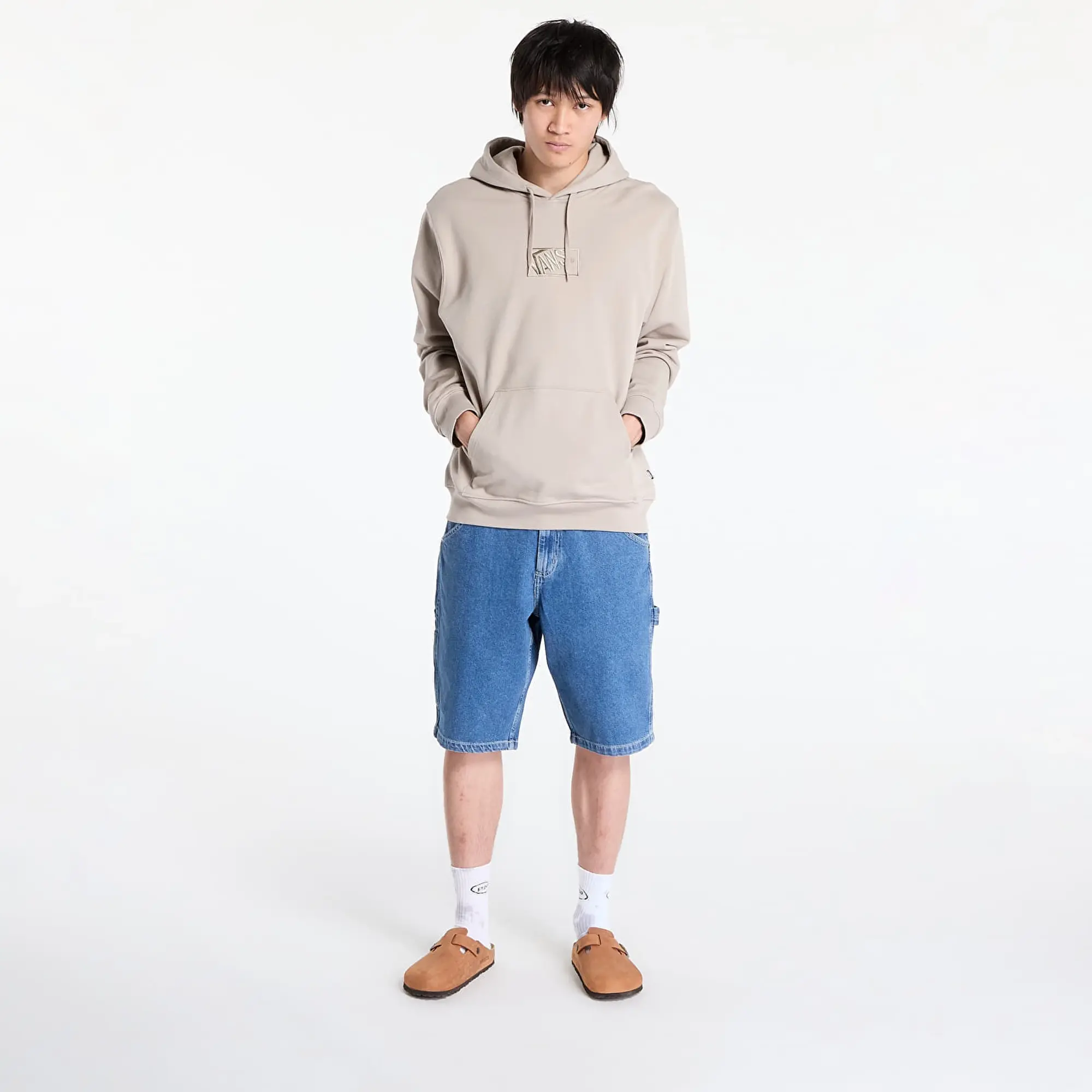 Sweatshirt Vans Blocked Box Pull Over Hoodie Mushroom M