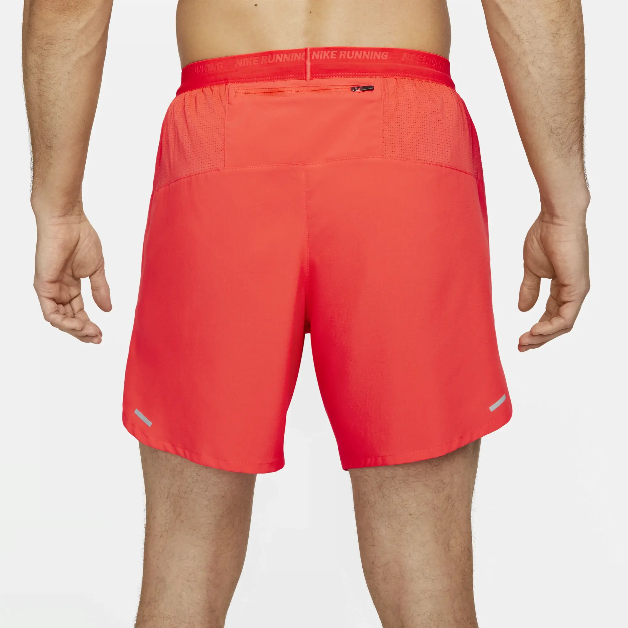 Nike Stride Men's Dri-FIT 18cm (approx.) Brief-Lined Running Shorts - Red - Recycled Polyester Minimum
