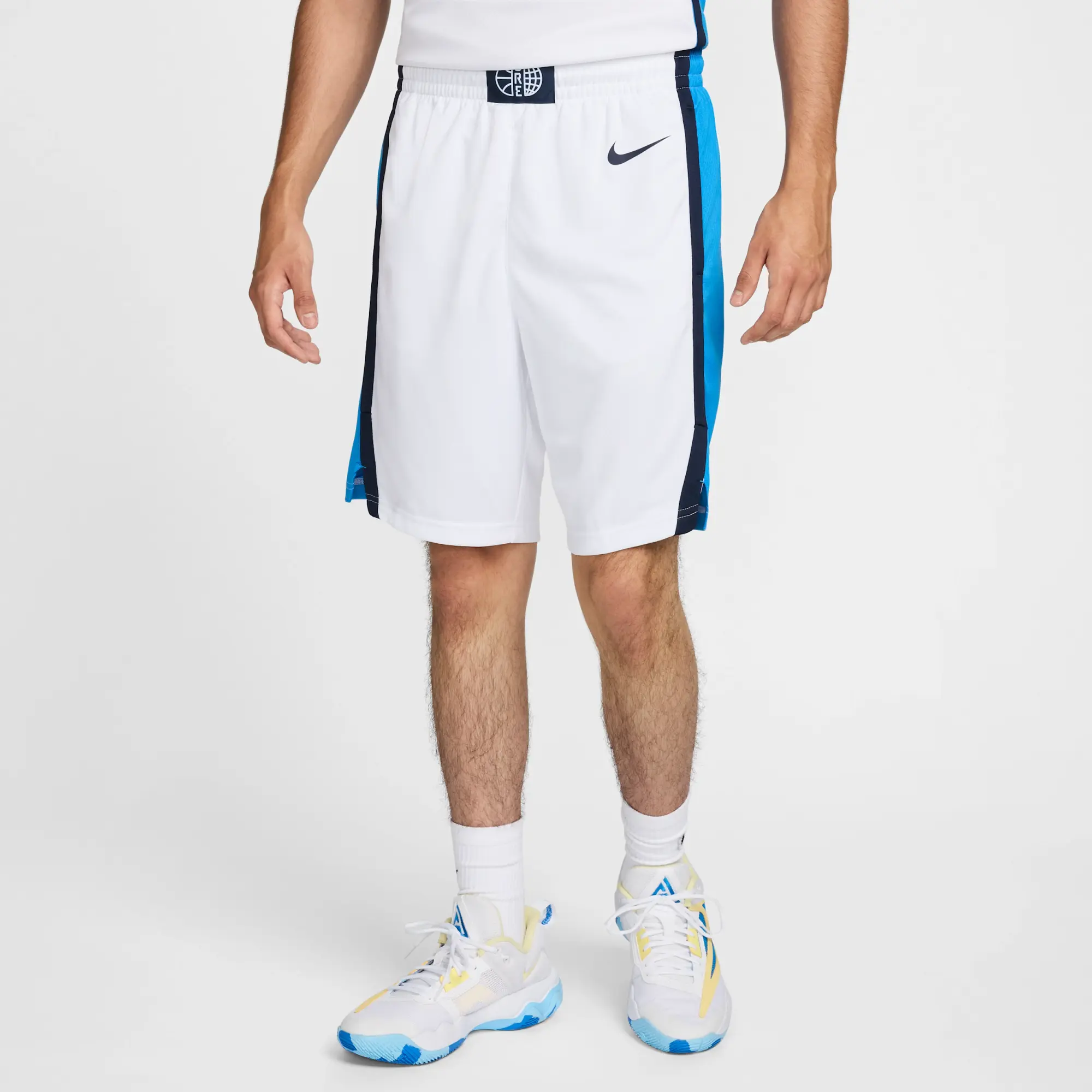 Greece Limited Home Men's Nike Basketball Shorts - White - Sustainable Materials