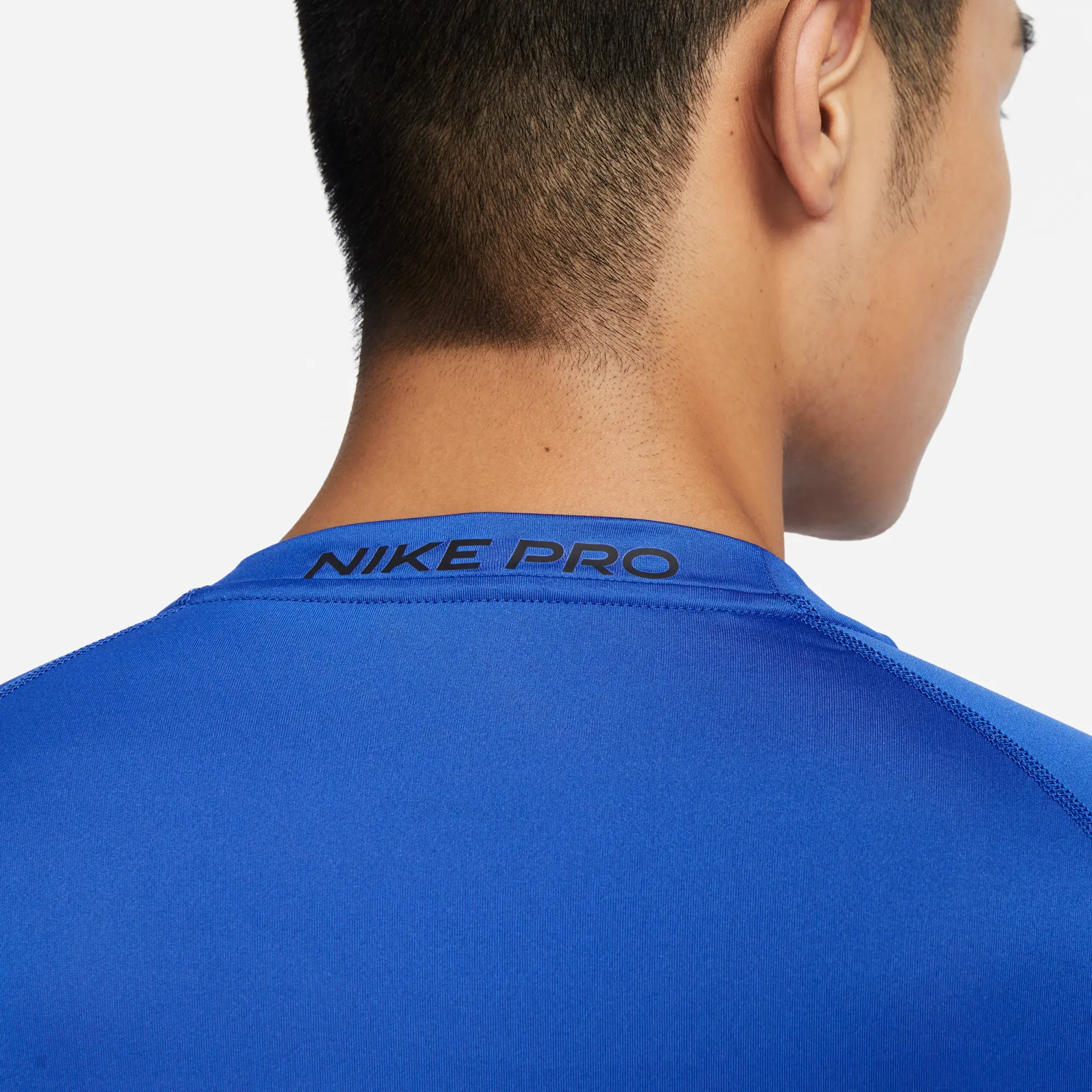 Nike Pro Men's Dri-FIT Tight Short-Sleeve Fitness Top - Blue - Recycled Polyester Minimum