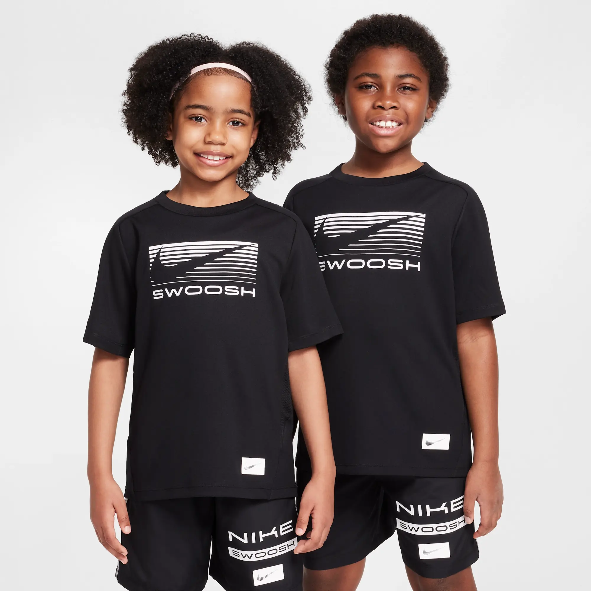 Nike Multi Older Kids' (Boys') Dri-FIT Short-Sleeve Top - Black - Recycled Polyester Minimum