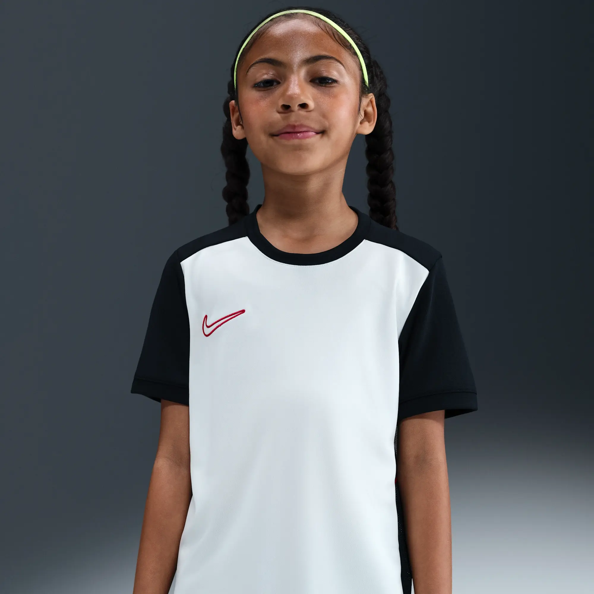 Nike Academy Older Kids' Dri-FIT Football Top - White - Sustainable Materials