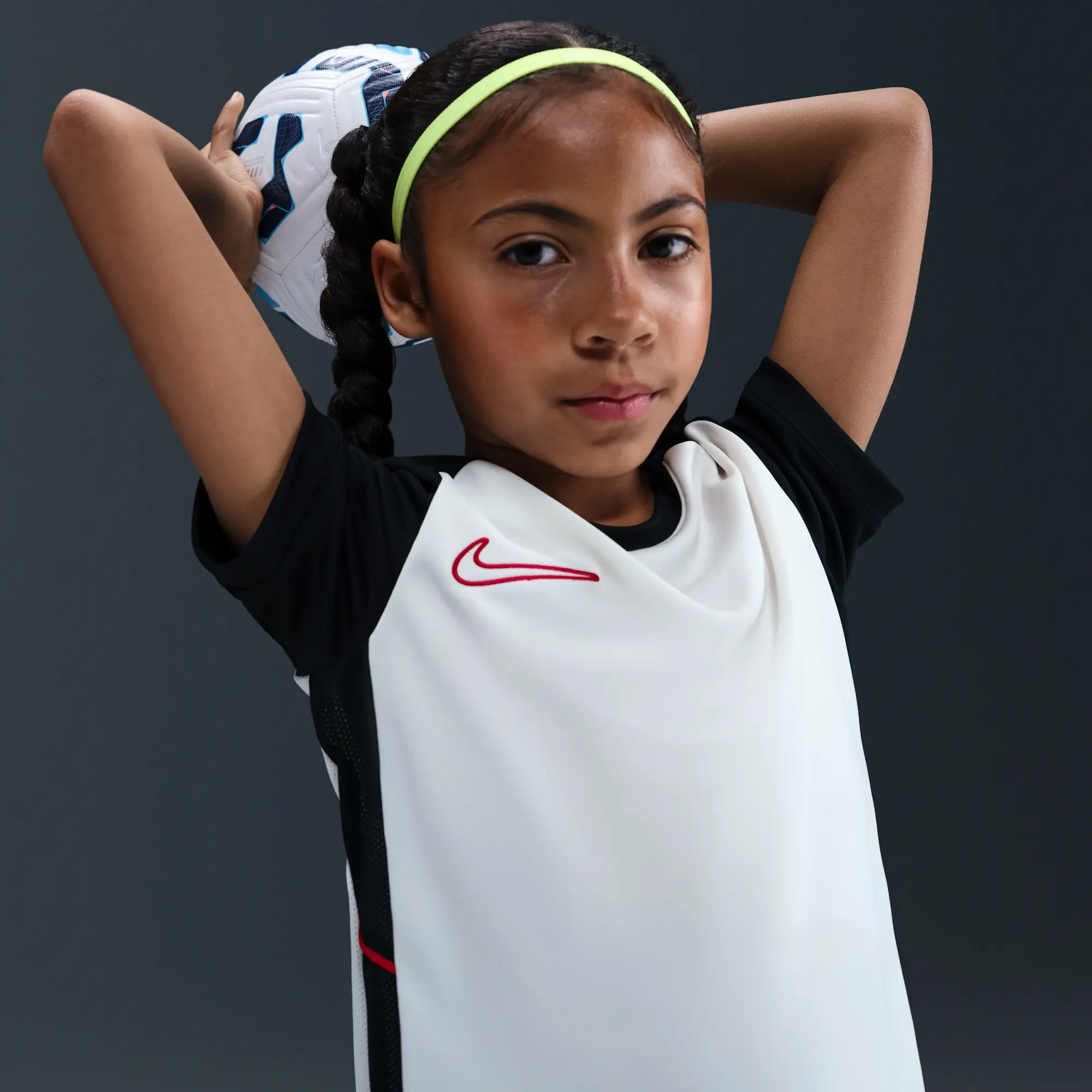 Nike Academy Older Kids' Dri-FIT Football Top - White - Sustainable Materials