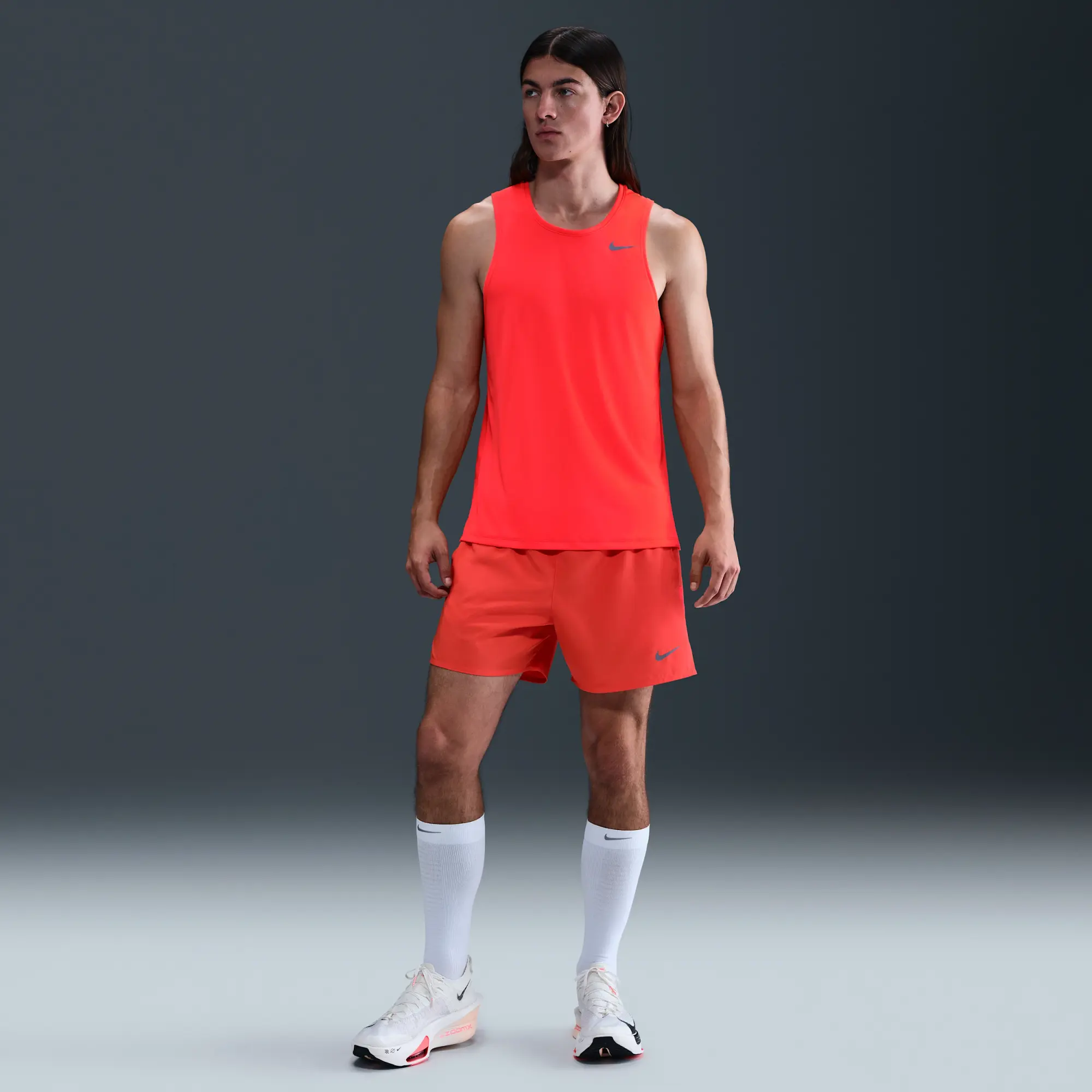 Nike Miler Men's Dri-FIT Running Tank Top - Red - Recycled Polyester