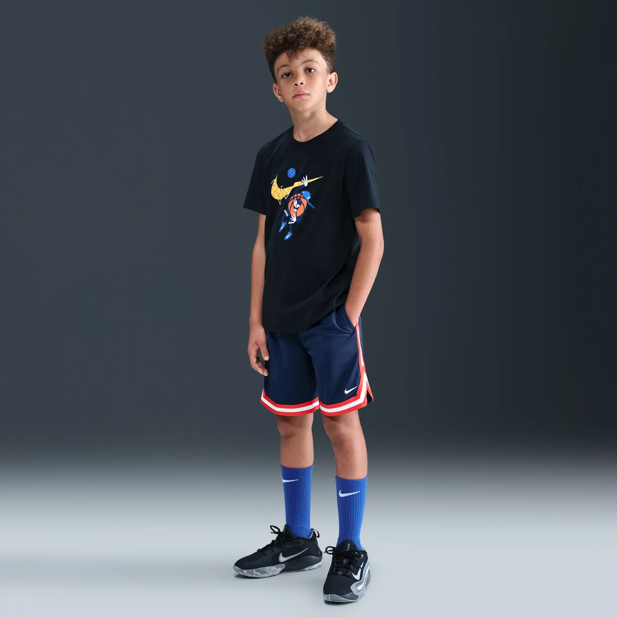 Nike Dri-FIT DNA Older Kids' (Boys') Basketball Shorts - Blue - Recycled Polyester