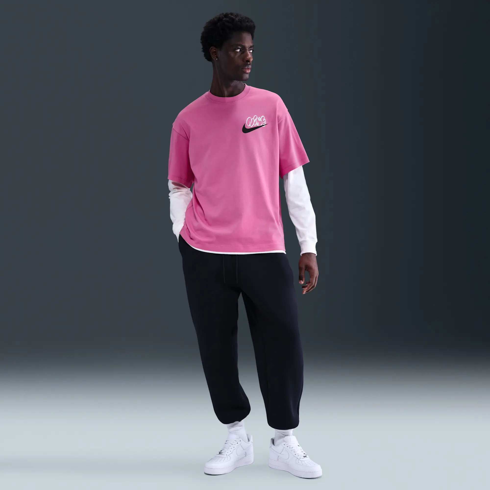 Nike Solo Swoosh Men's T-Shirt - Pink