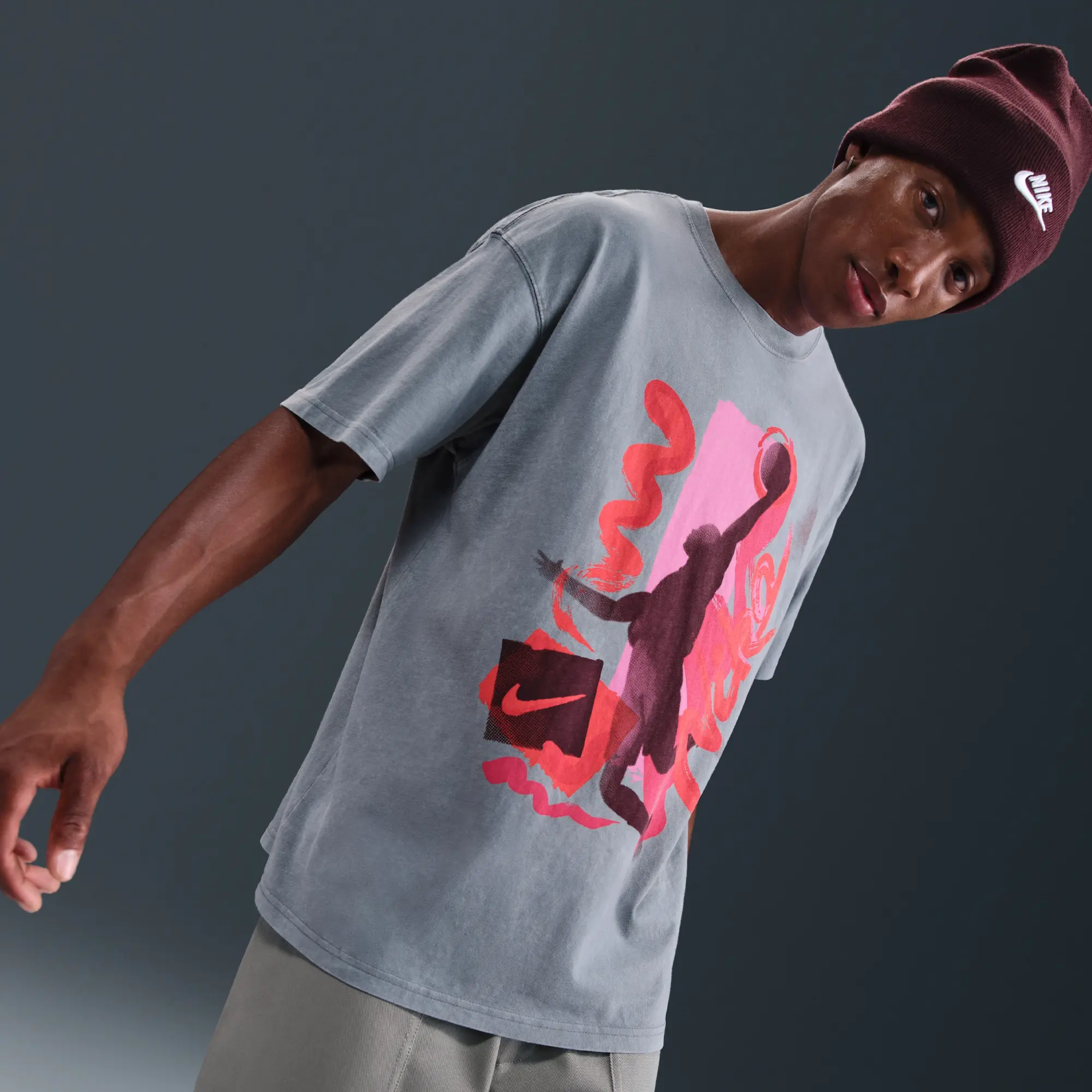 Nike Men's Max90 Basketball T-Shirt - Grey