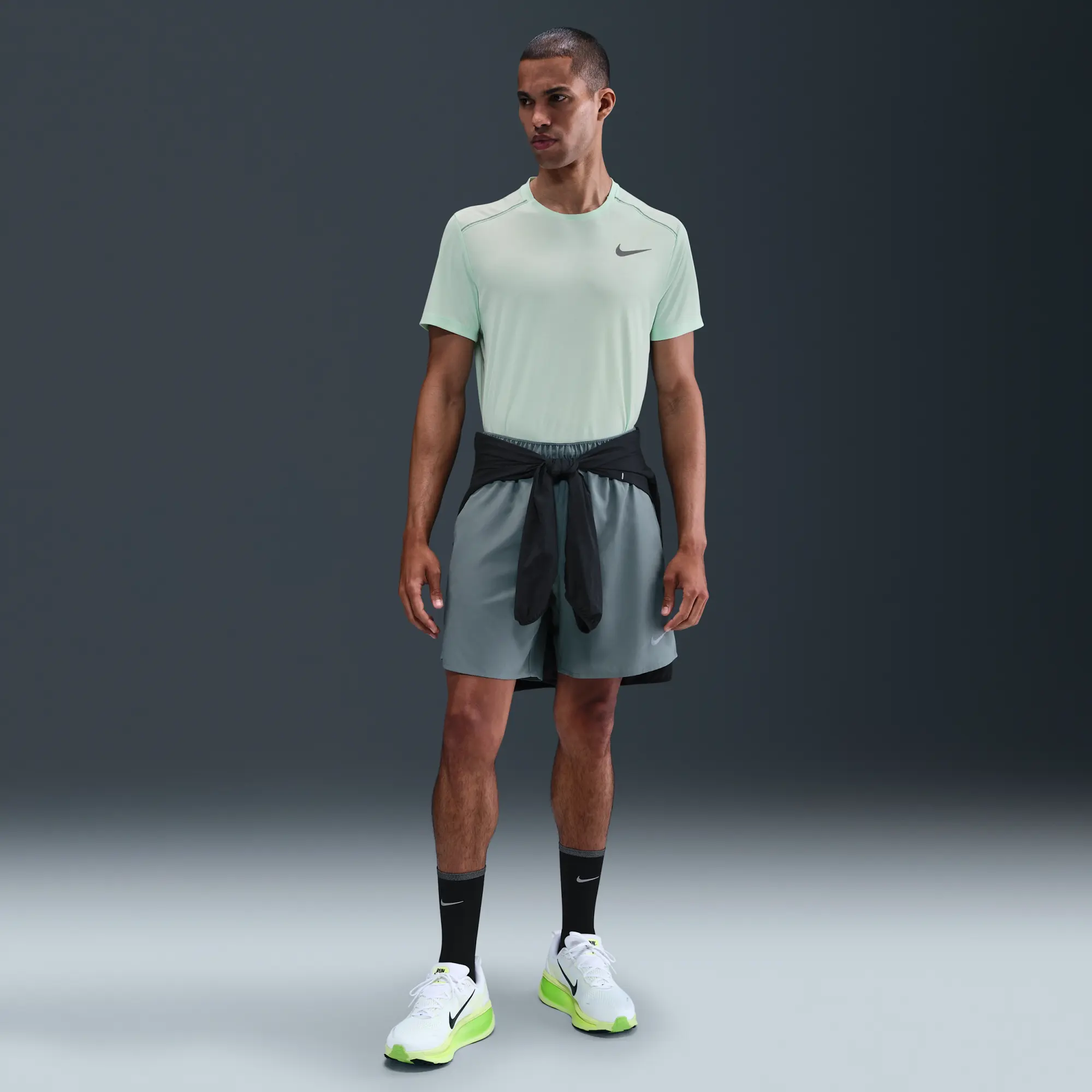Nike Miler Men's Short-Sleeve Running Top - Green