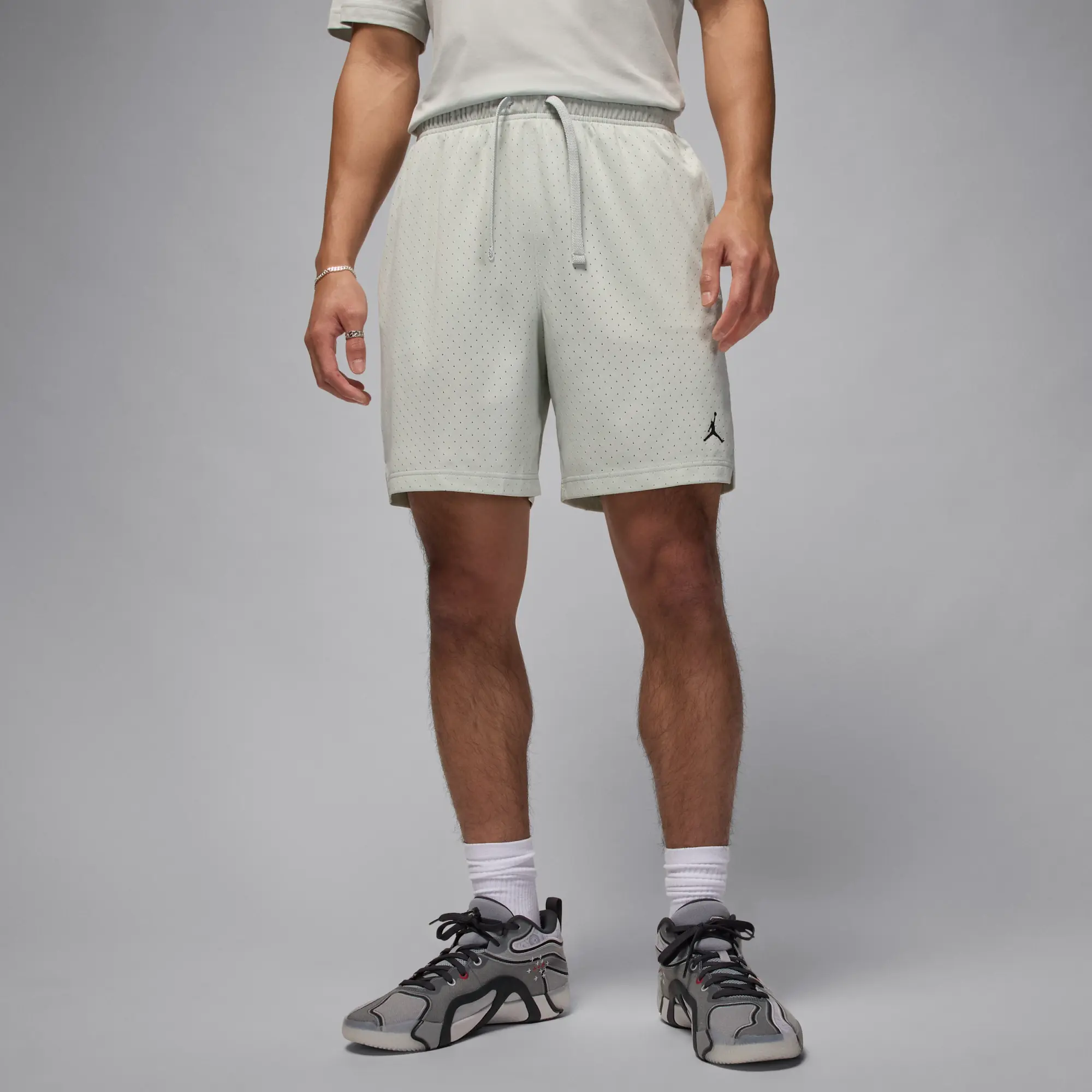 Nike Jordan Sport Men's Dri-FIT Mesh Shorts - Grey - Recycled Polyester
