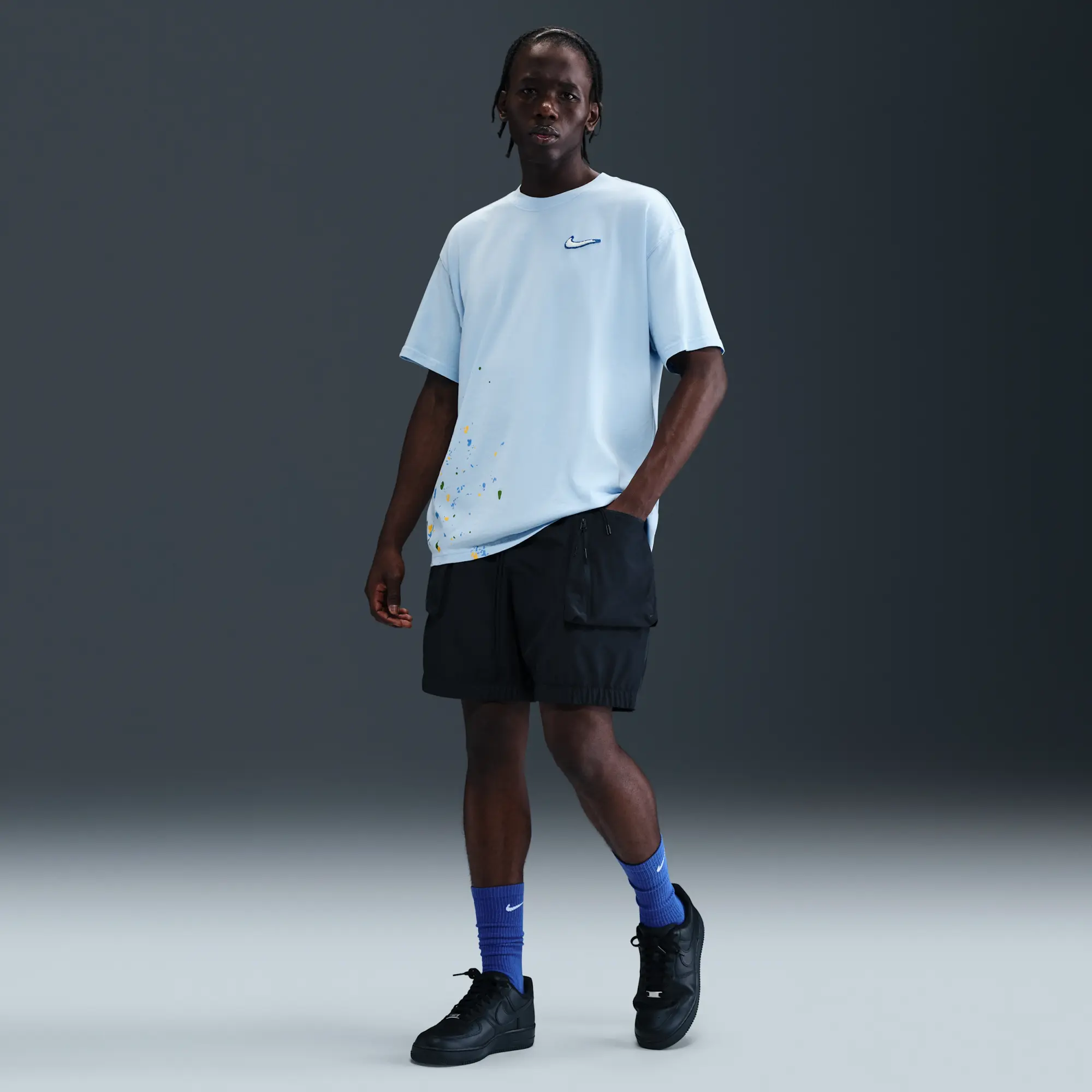 Nike Men's Max90 Basketball T-Shirt - Blue