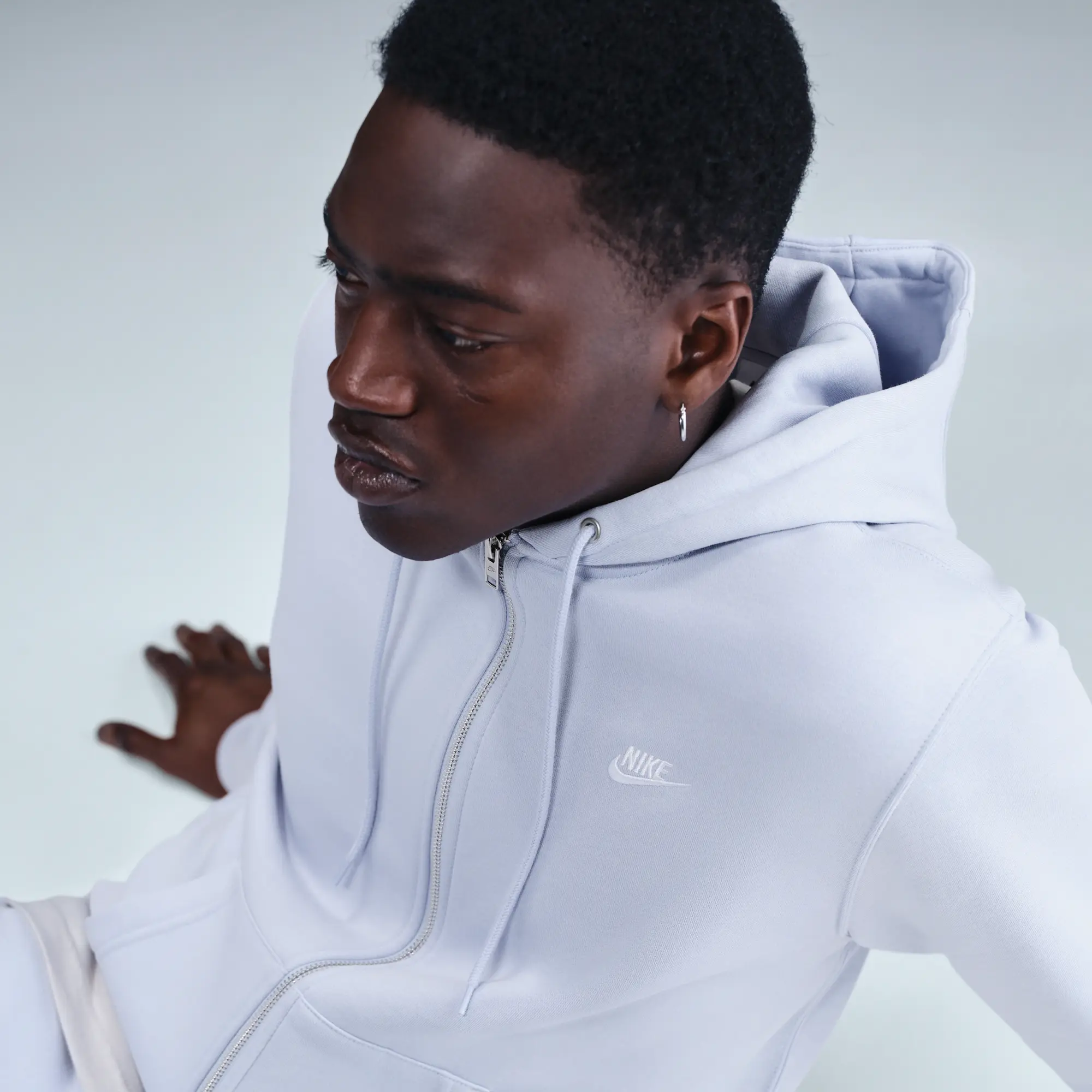 Nike Club Men's Full-Zip Fleece Hoodie - Grey - Fleece > Club Fleece