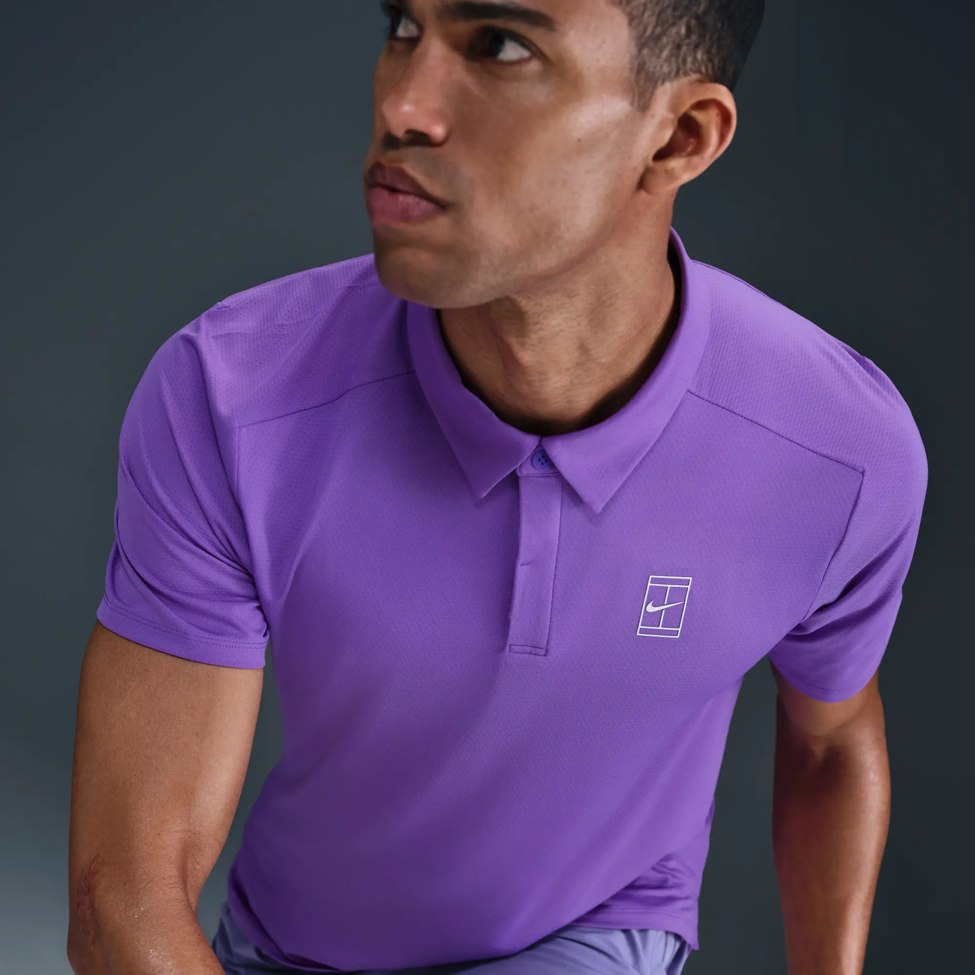 NikeCourt Advantage Men's NikeCourt Polo - Purple - Sustainable Materials