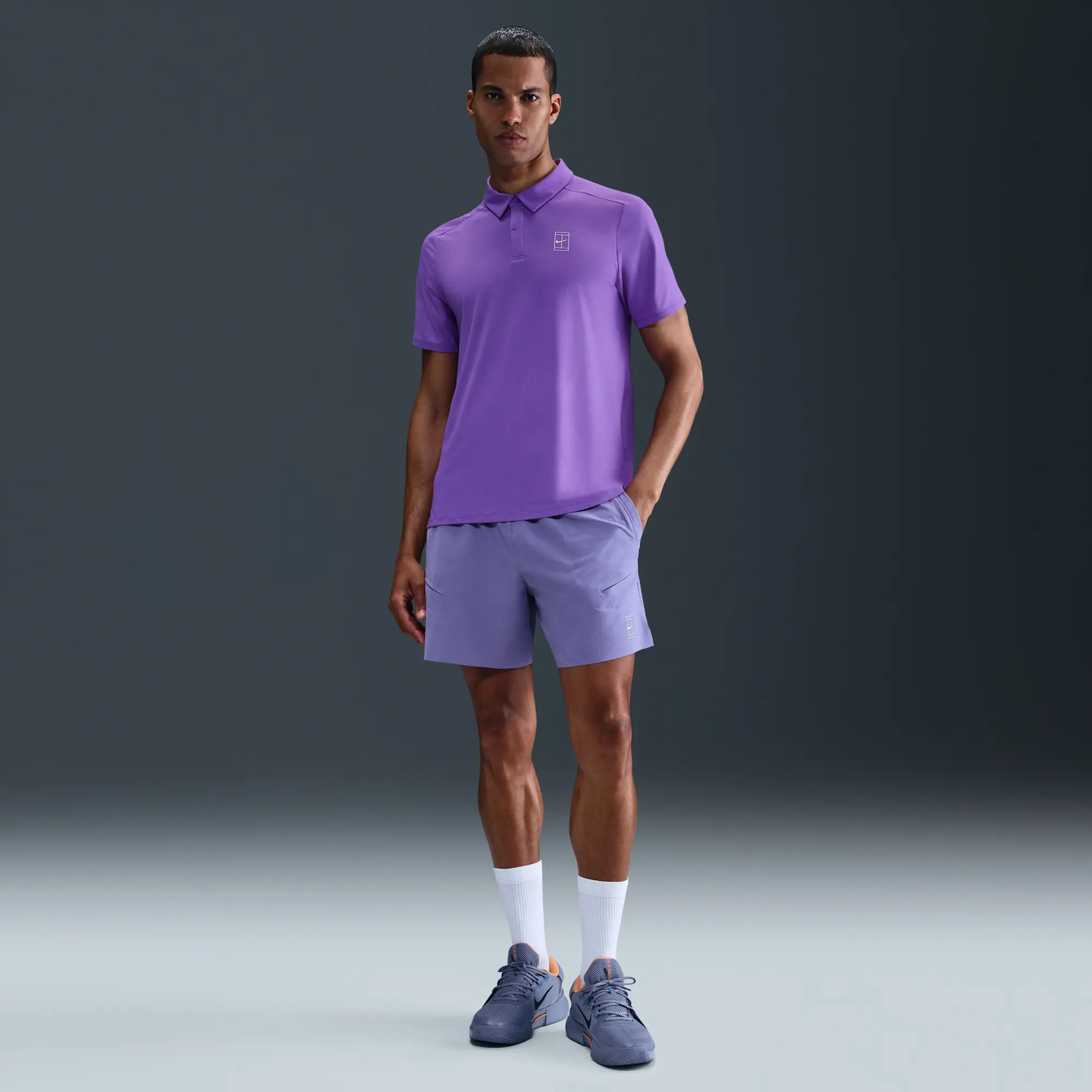 NikeCourt Advantage Men's NikeCourt Polo - Purple - Sustainable Materials